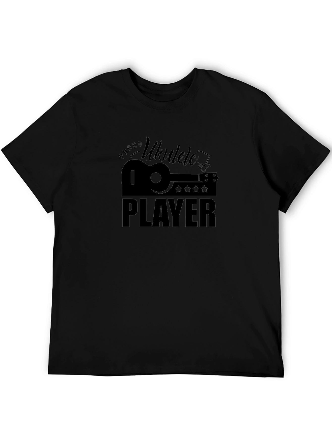Proud Ukulele Player Black T-Shirt