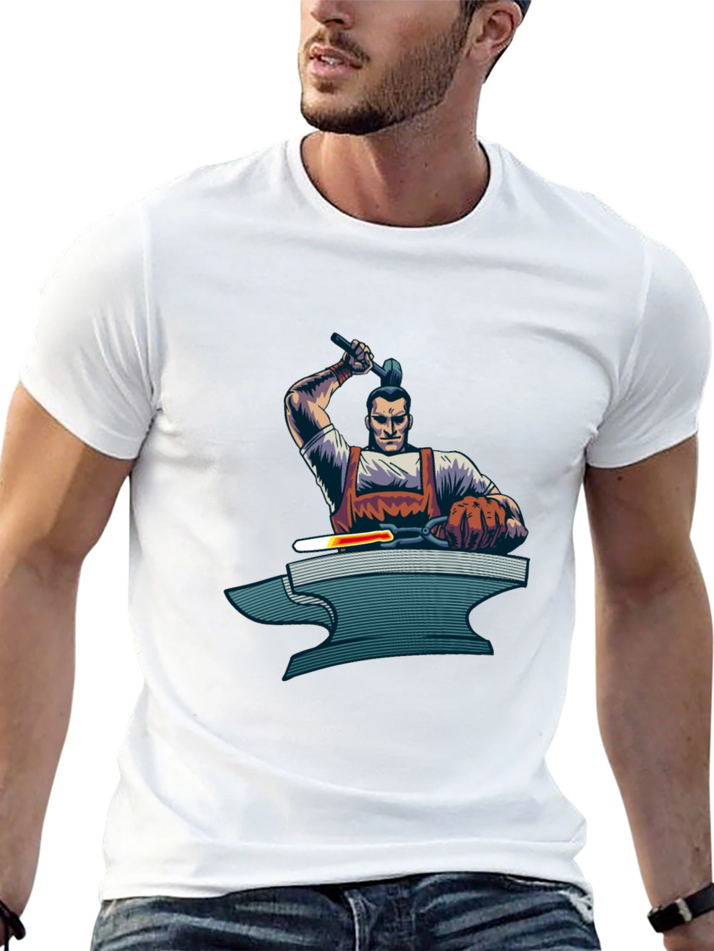 Blacksmith Graphic Tee - Artisan Crafted Design