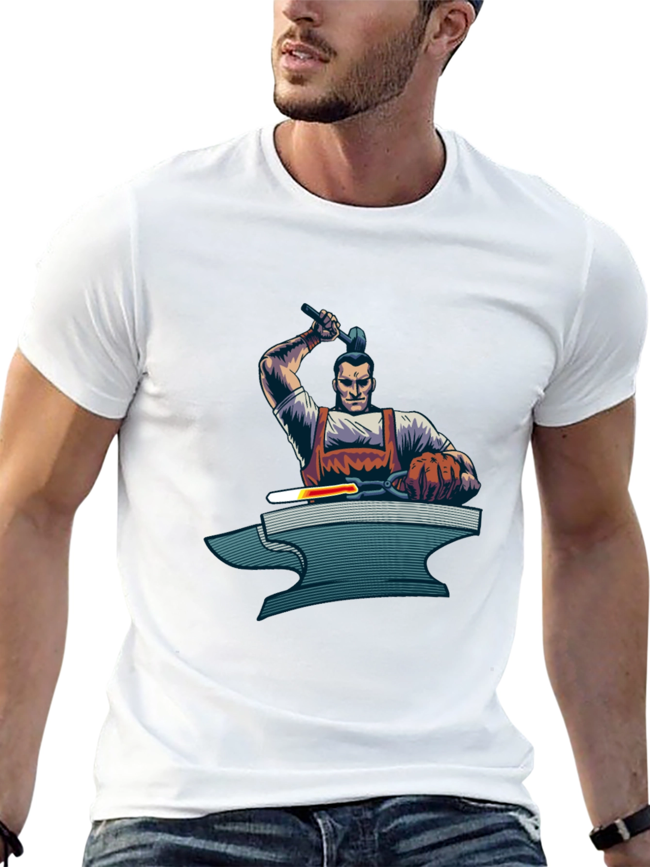 Blacksmith Graphic Tee - Artisan Crafted Design