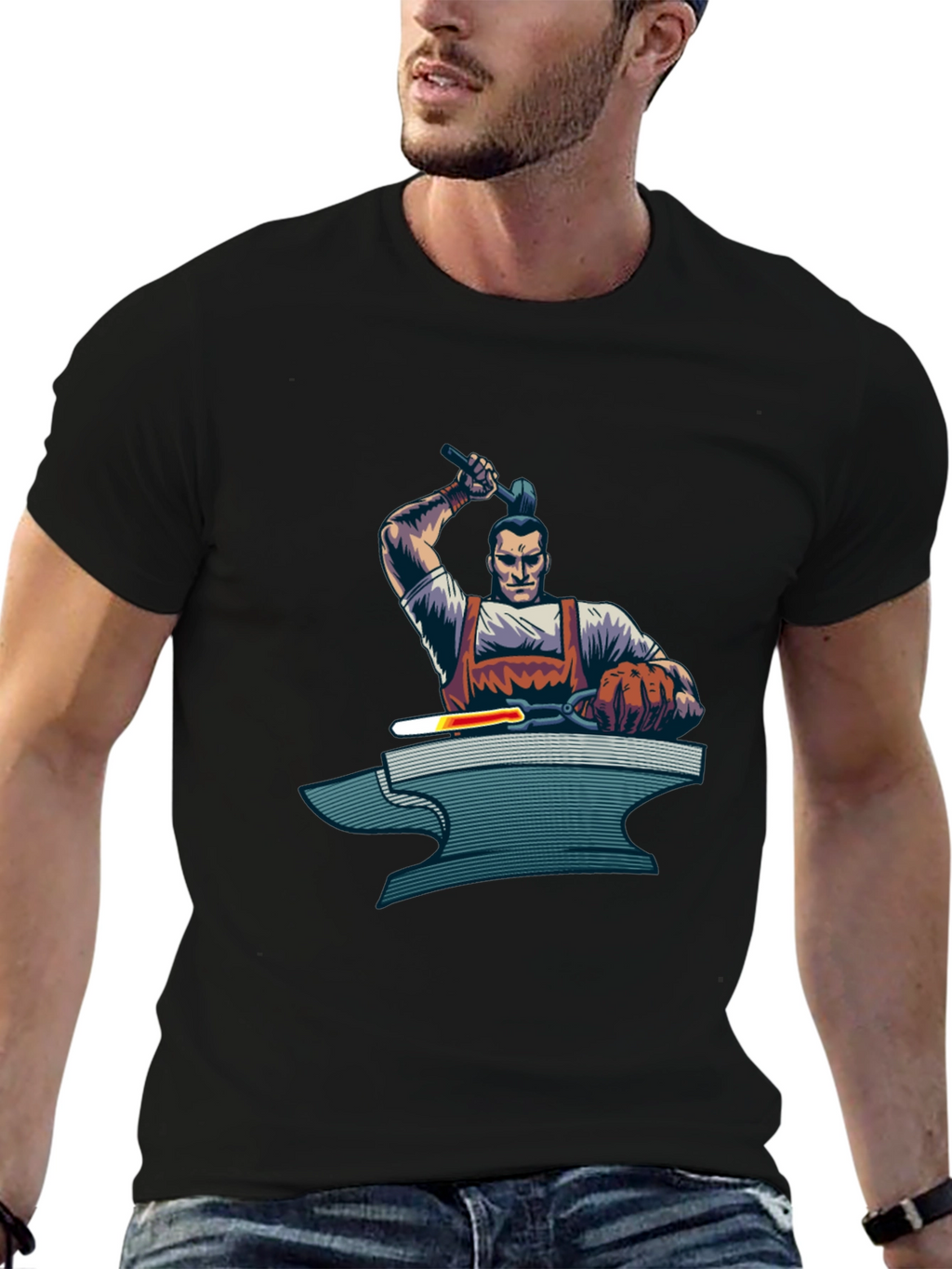 Blacksmith Graphic Tee - Artisan Crafted Design