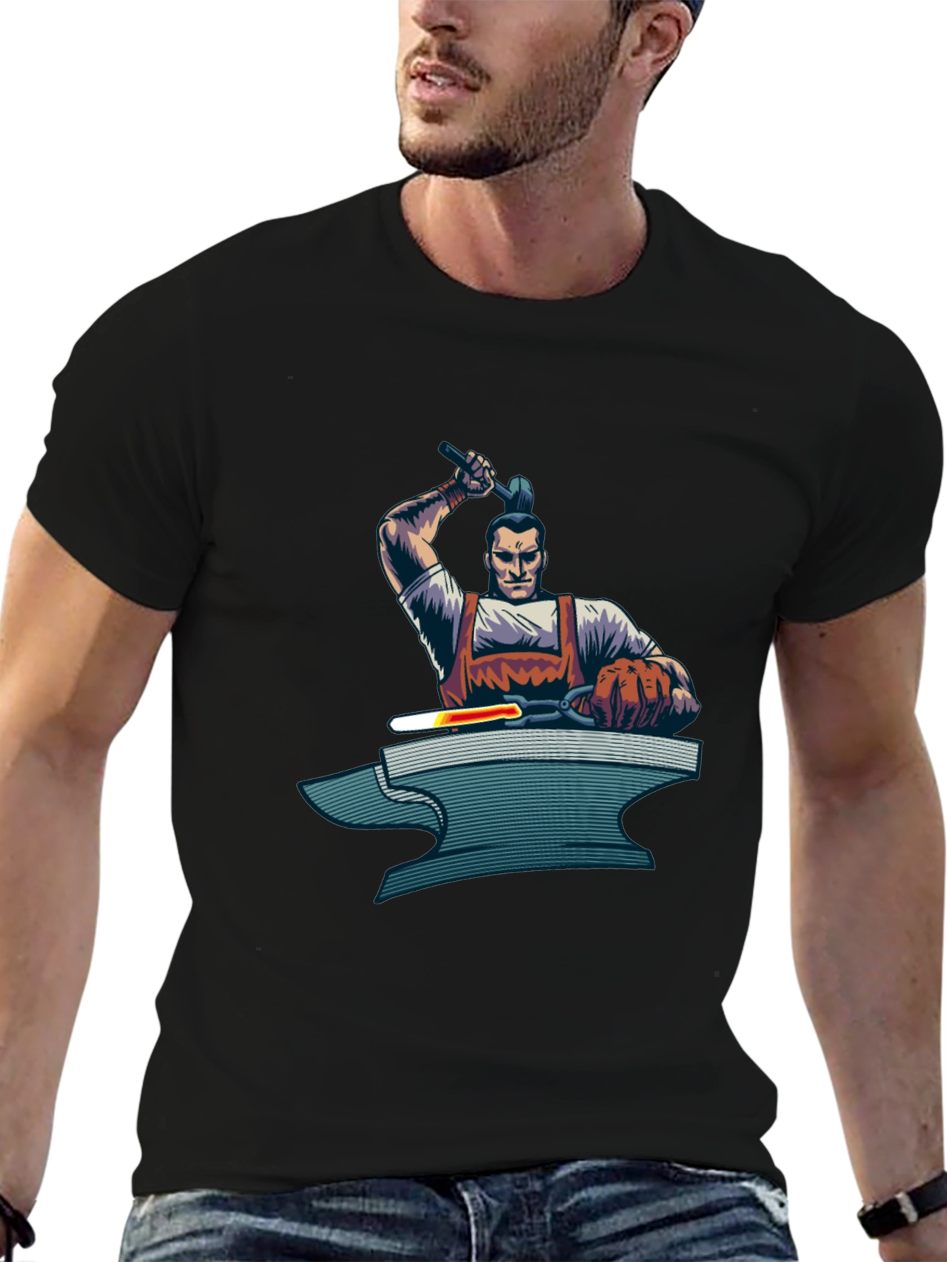 Blacksmith Graphic Tee - Artisan Crafted Design