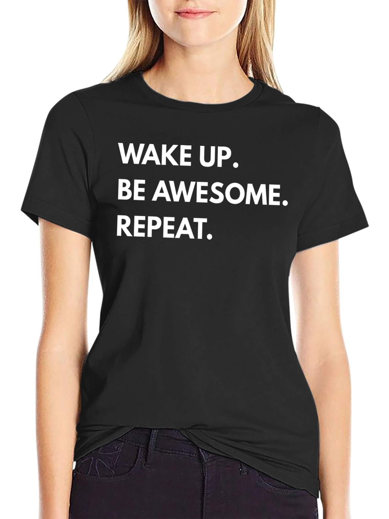 Wake Up Be Awesome Repeat Graphic Tee