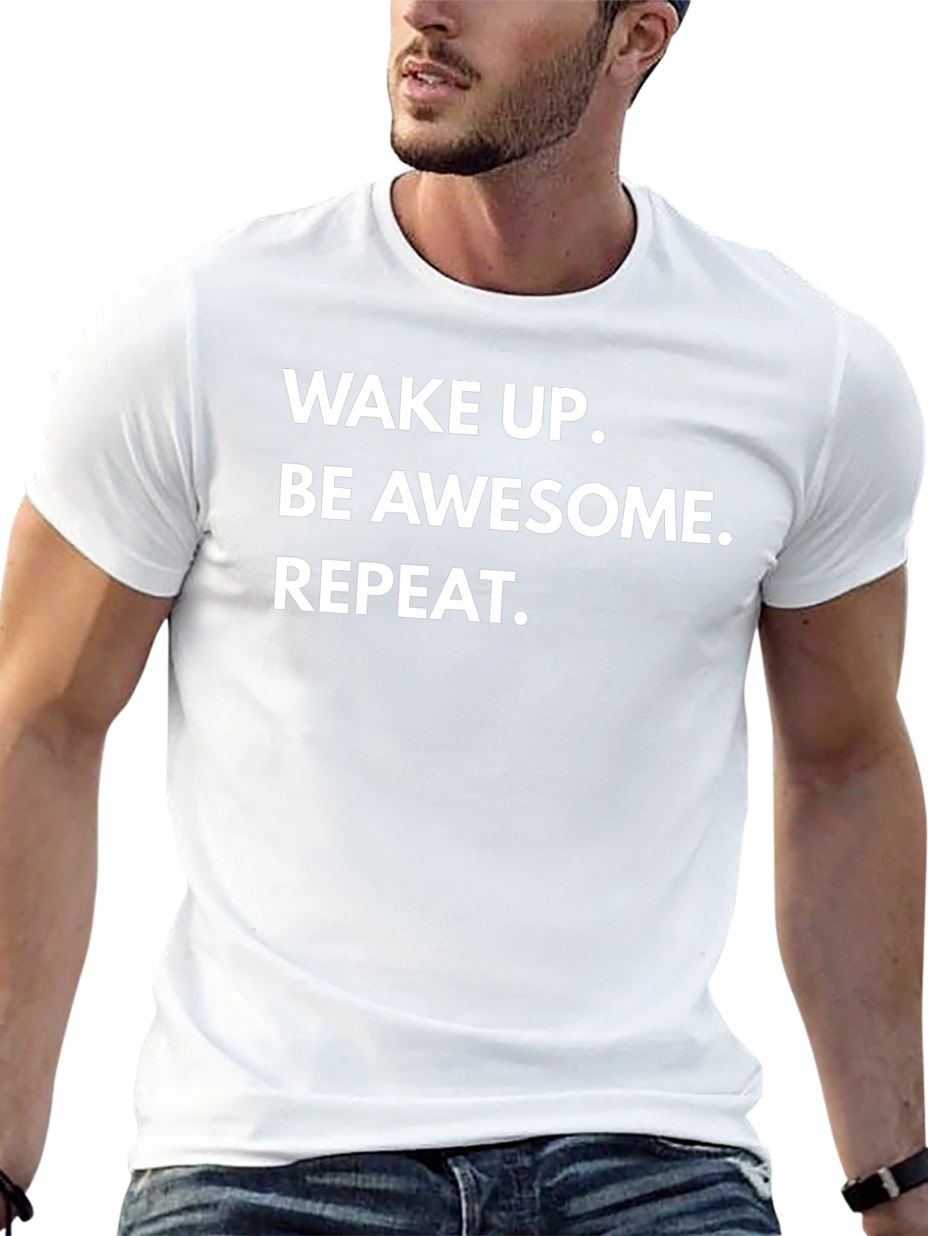 Wake Up Be Awesome Repeat Graphic Tee