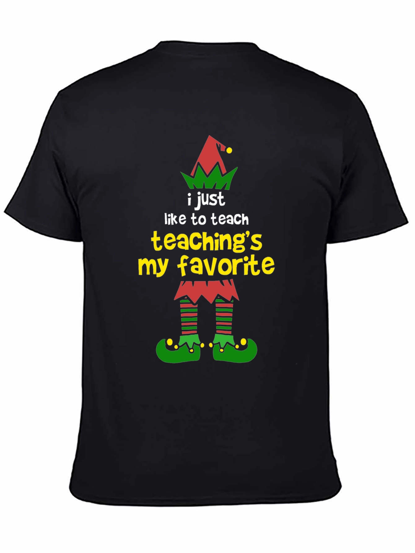 Teacher Elf Christmas T-Shirt - Teachings My Favorite