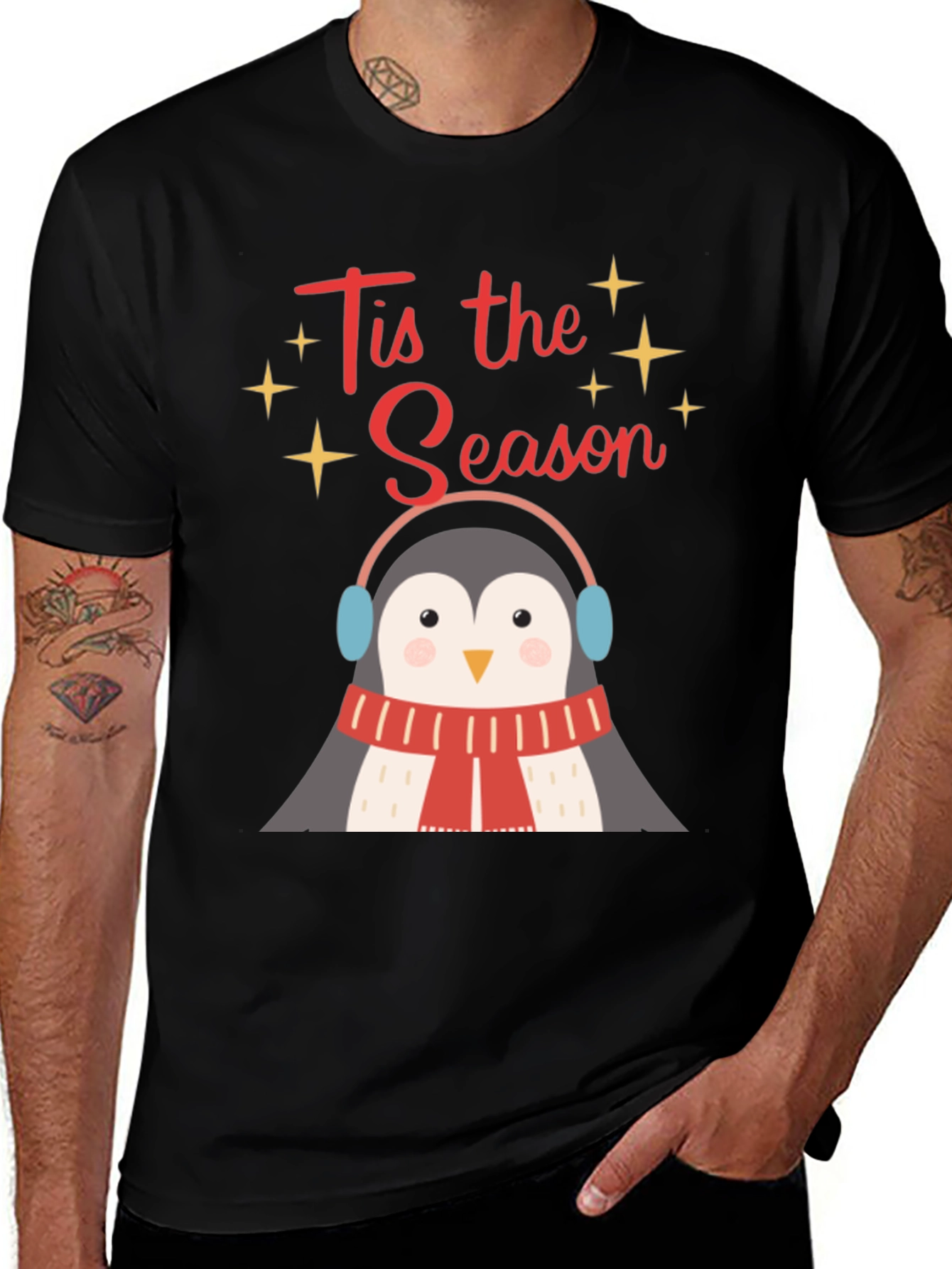 Tis the Season Penguin Graphic Tee