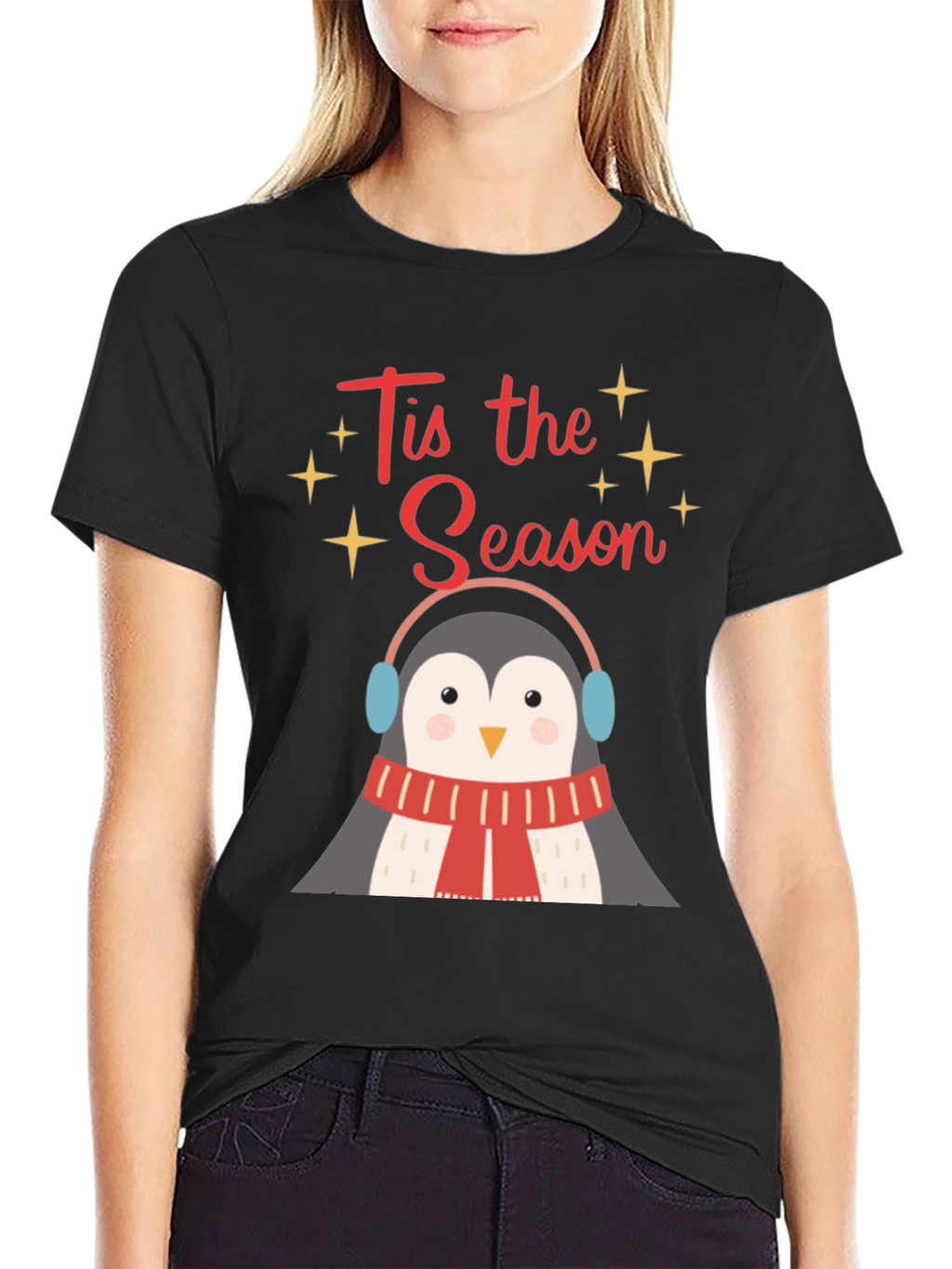 Tis the Season Penguin Graphic Tee