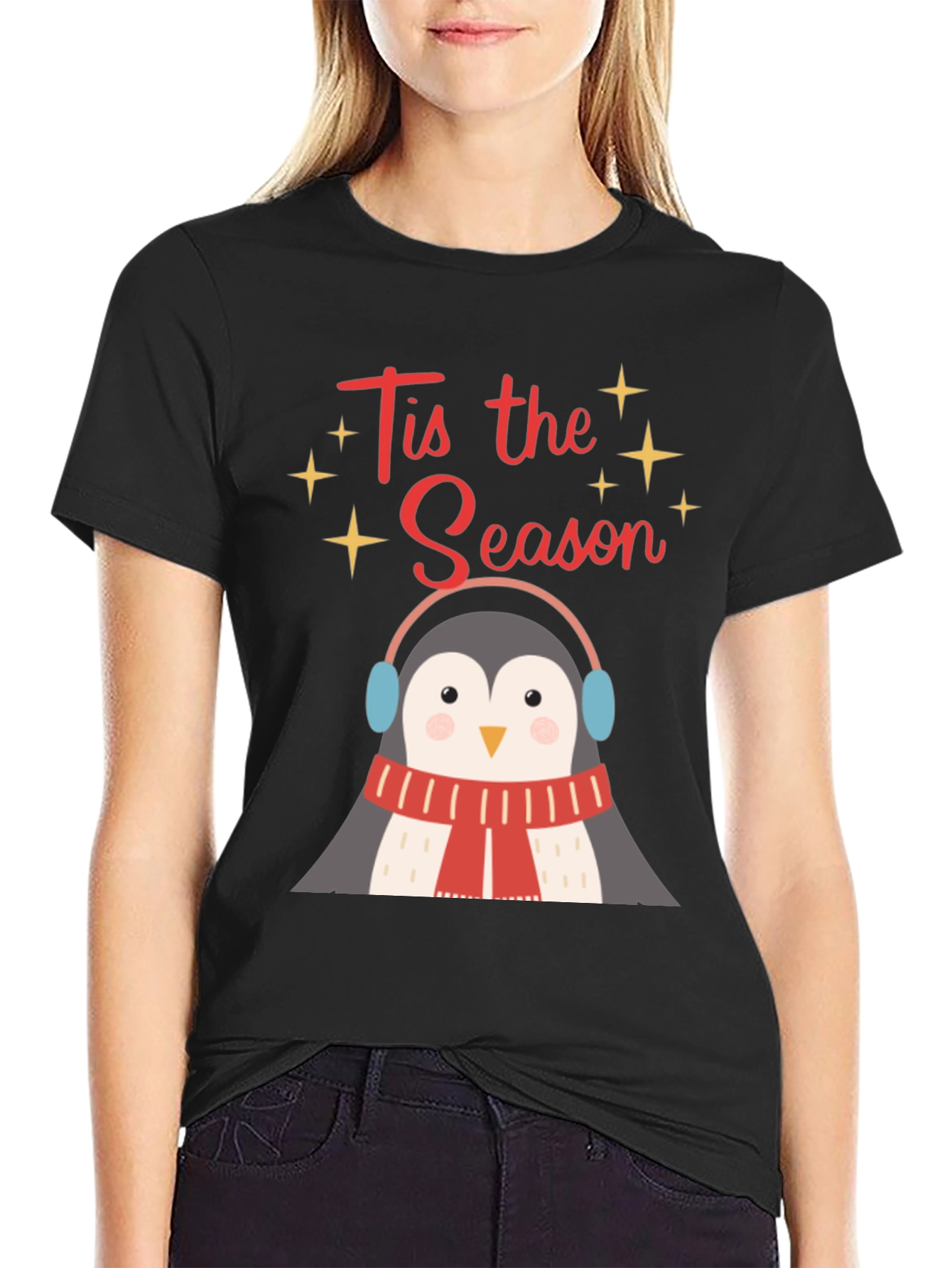 Tis the Season Penguin Graphic Tee