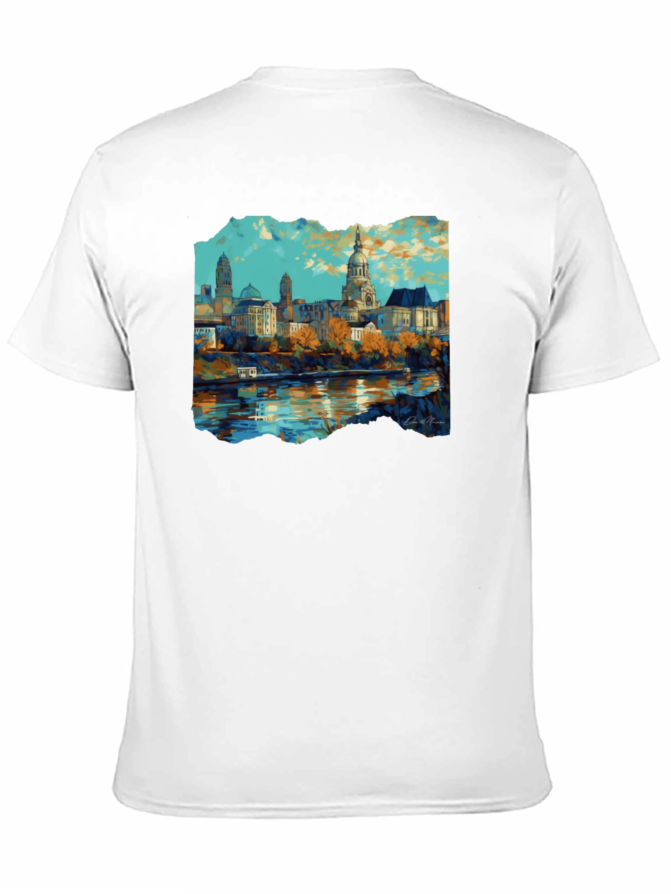 Cityscape Graphic Black T-Shirt