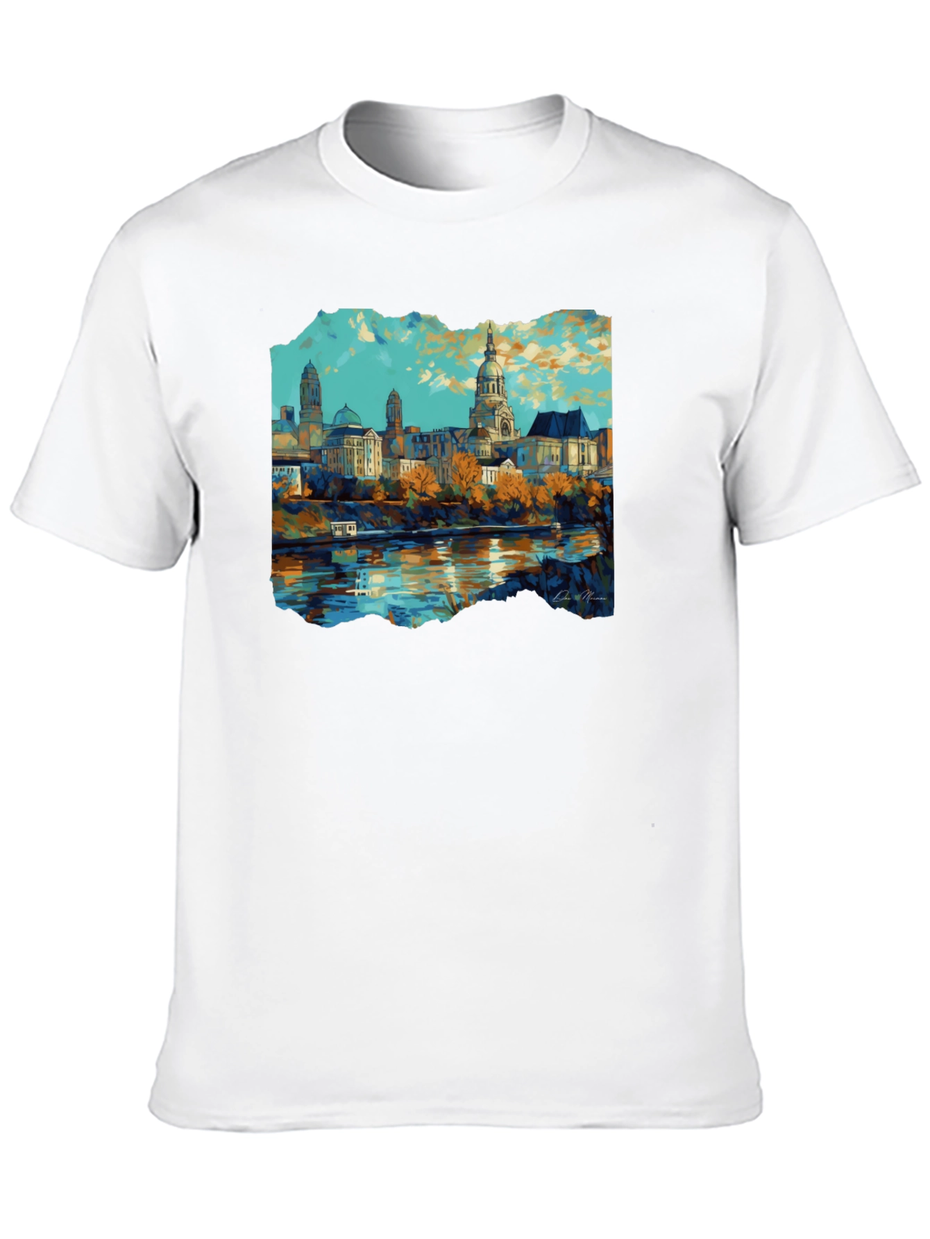 Cityscape Graphic Black T-Shirt