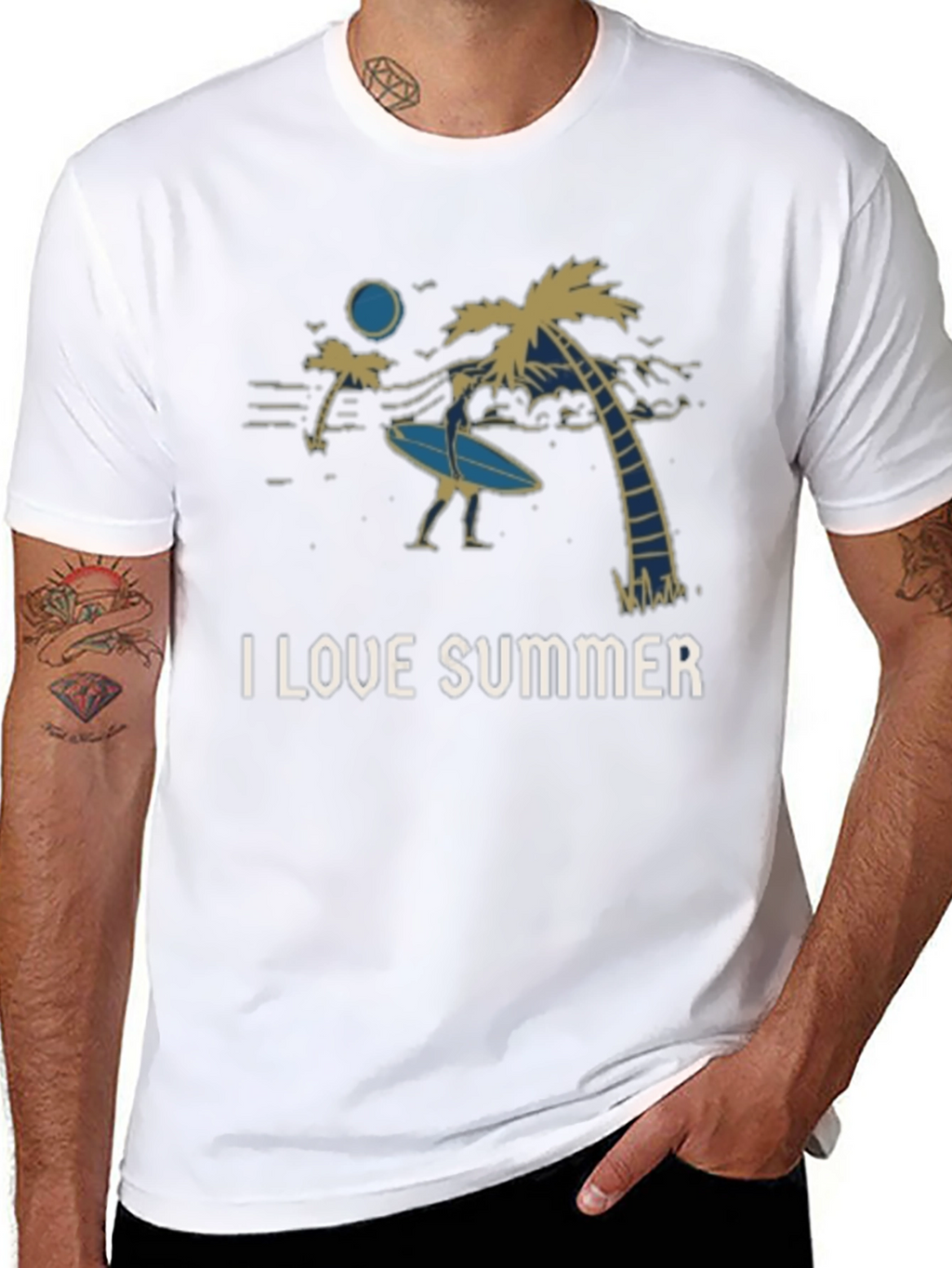 I Love Summer Graphic Tee - Beach Vibes