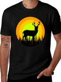 Deer Silhouette T-Shirt - Nature Inspired Graphic Tee