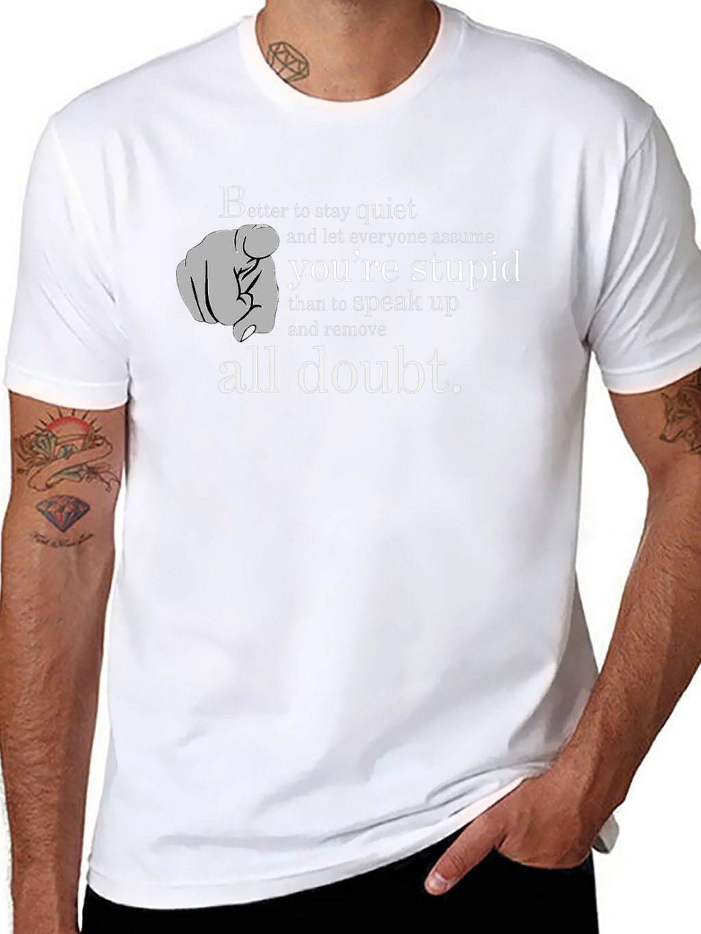 Better To Stay Quiet Funny Graphic T-Shirt