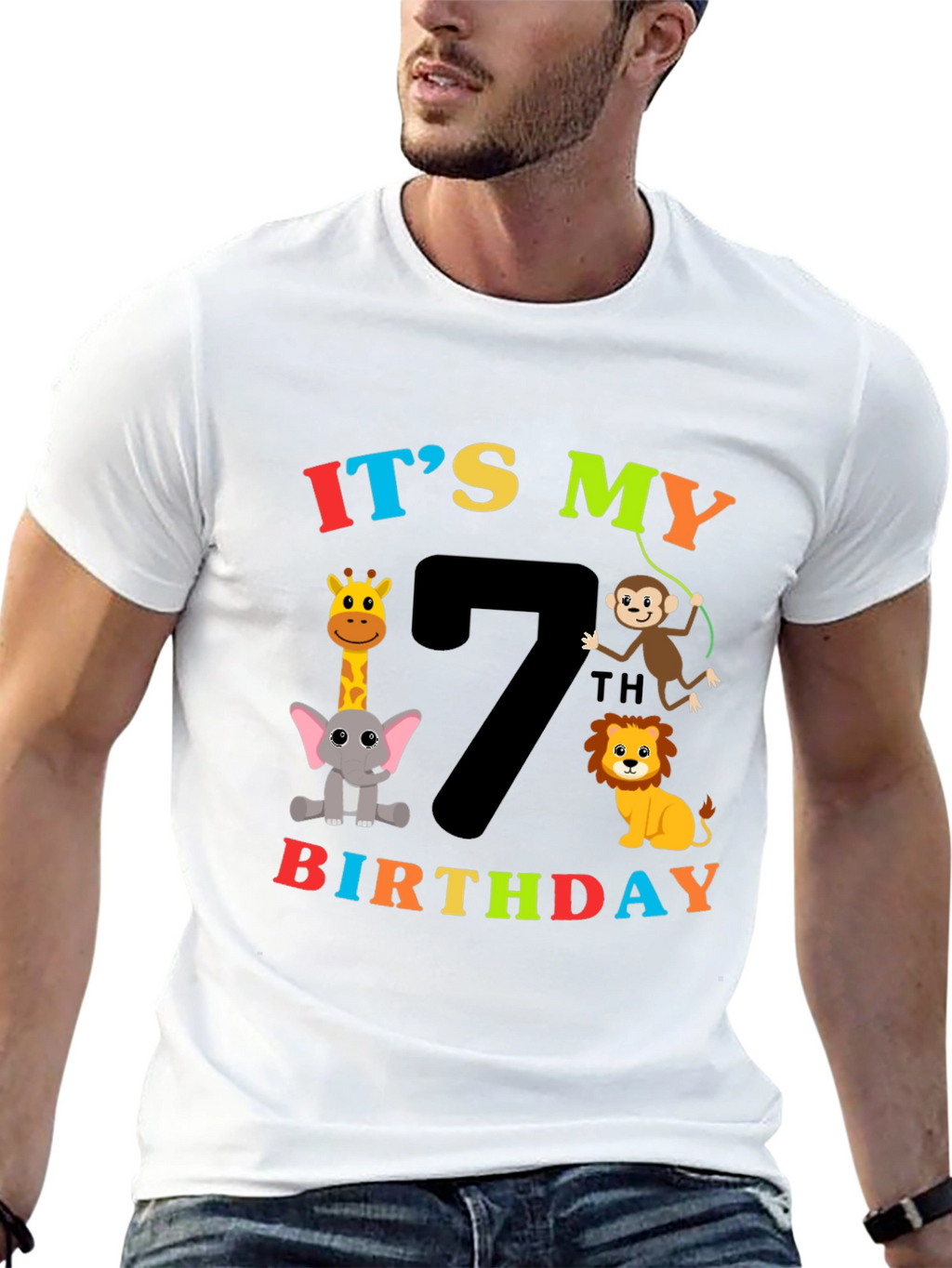 Its My 7th Birthday Safari Animals T-Shirt