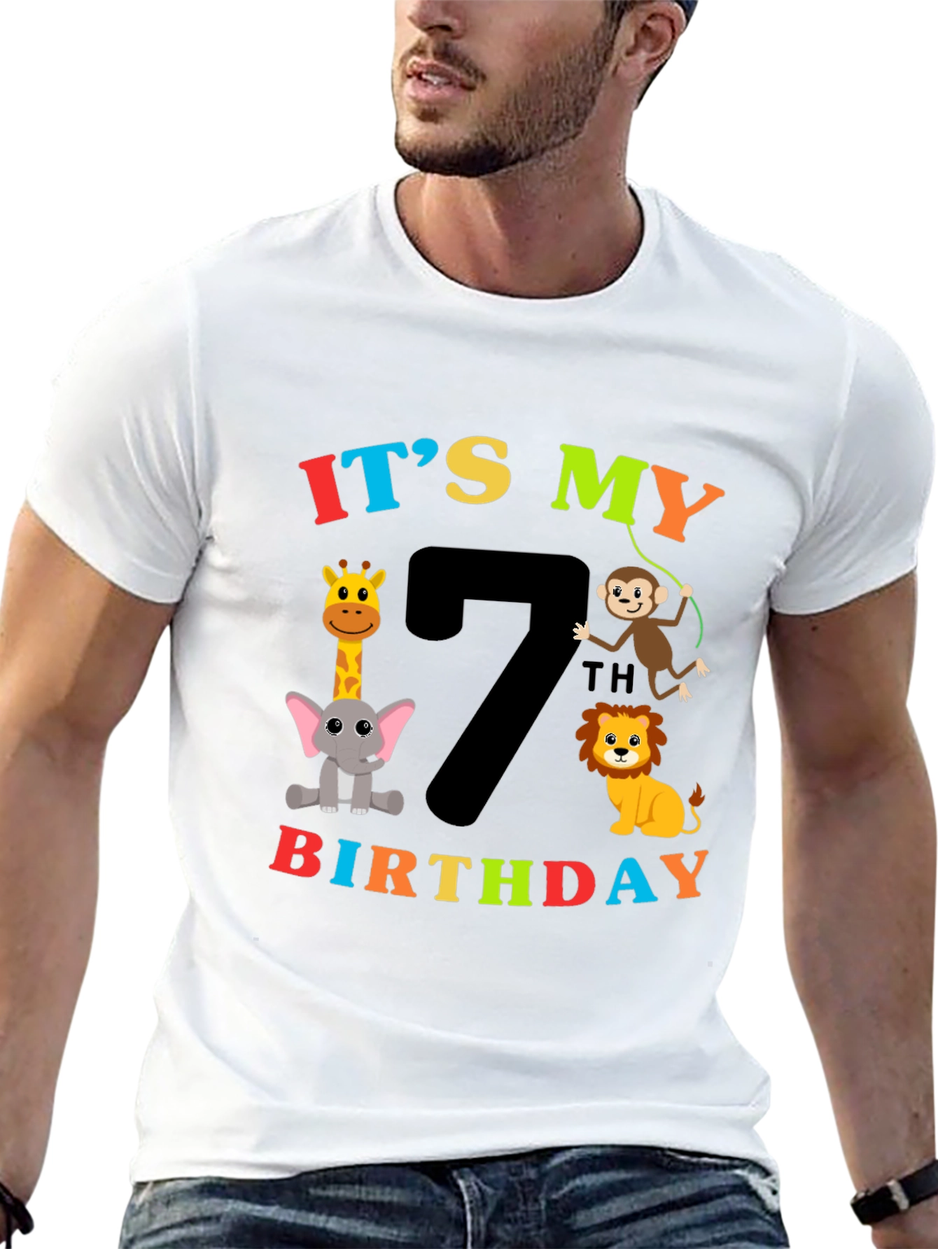 Its My 7th Birthday Safari Animals T-Shirt