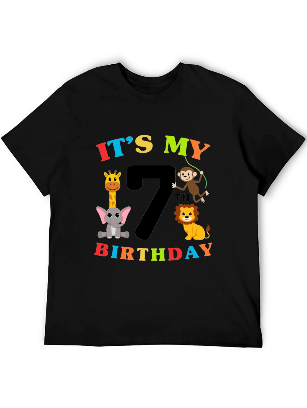Its My 7th Birthday Safari Animals T-Shirt