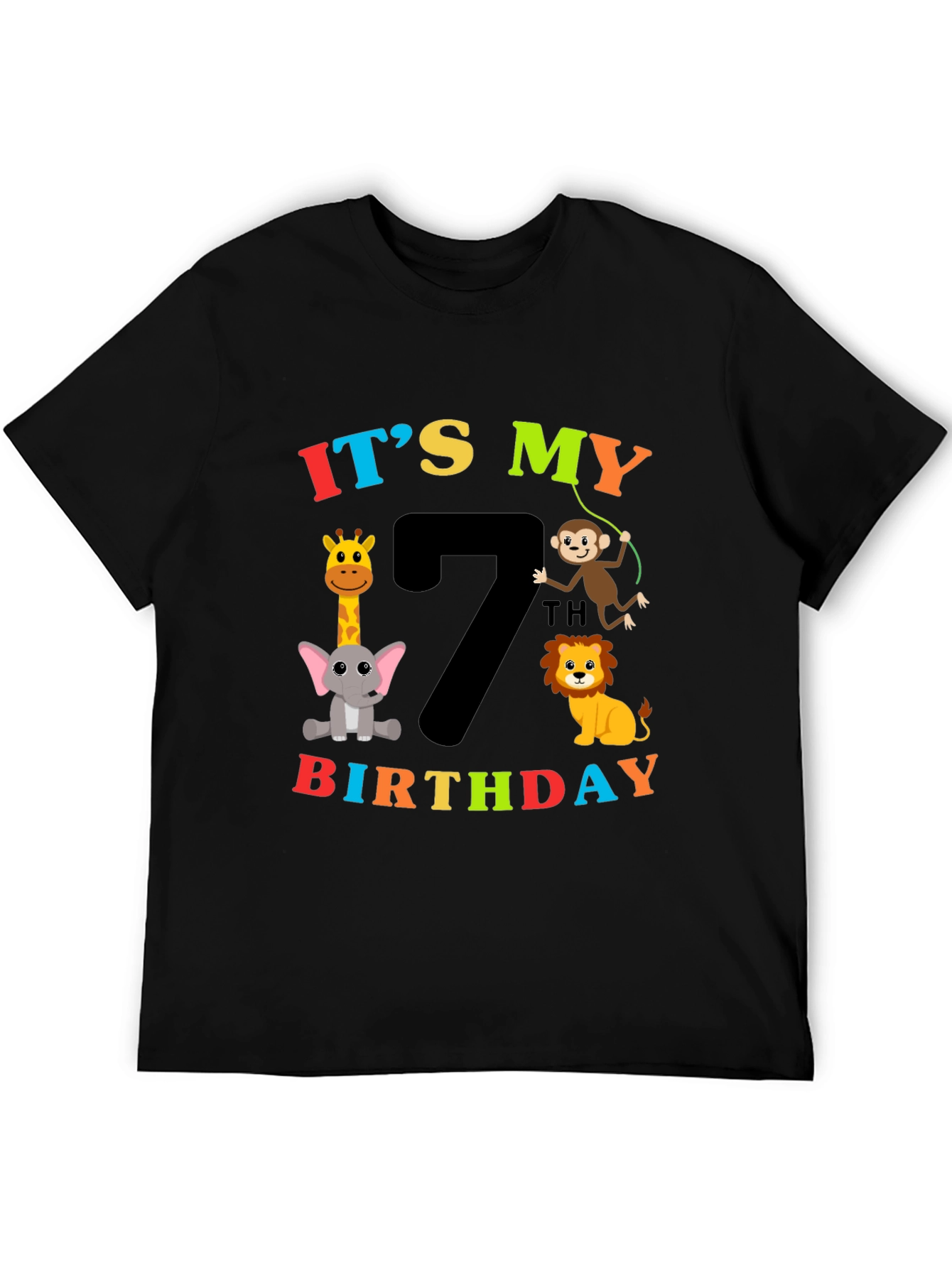 Its My 7th Birthday Safari Animals T-Shirt