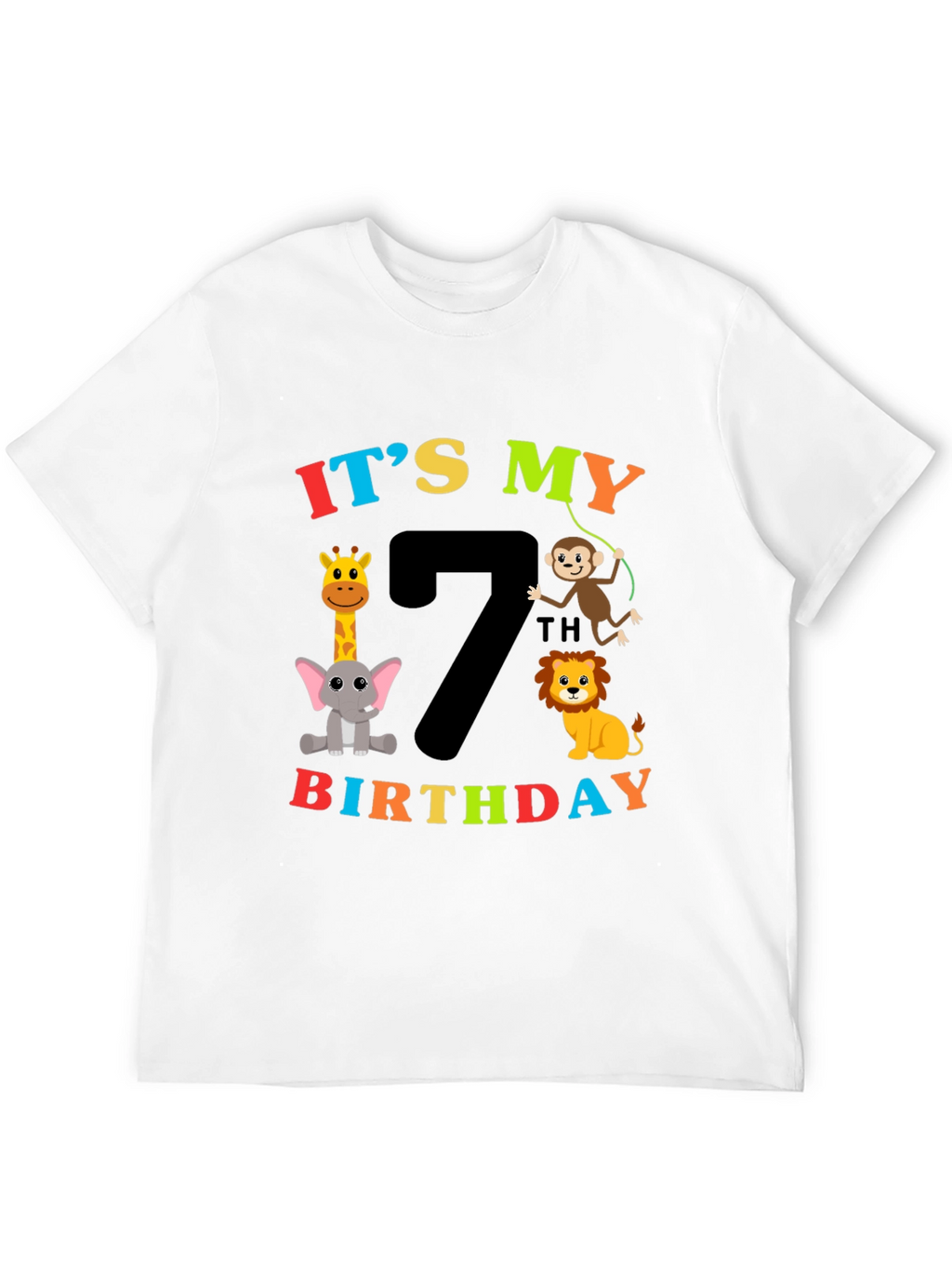 Its My 7th Birthday Safari Animals T-Shirt