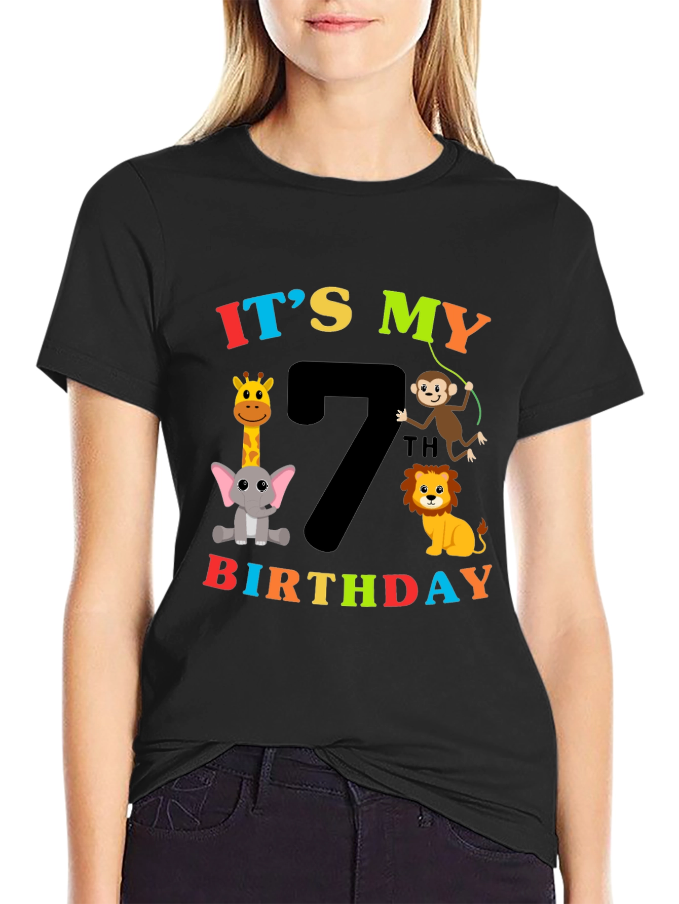 Its My 7th Birthday Safari Animals T-Shirt