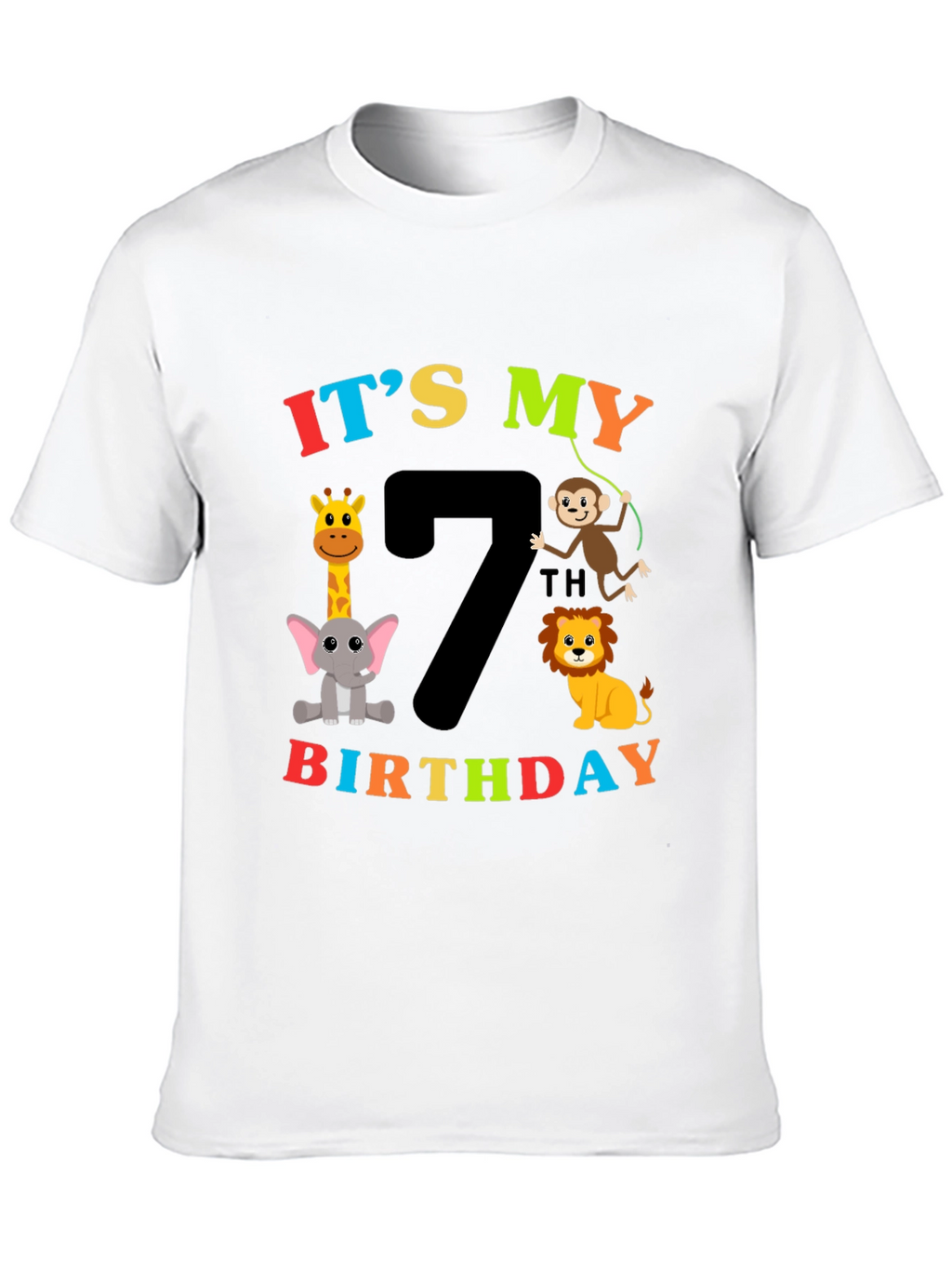 Its My 7th Birthday Safari Animals T-Shirt