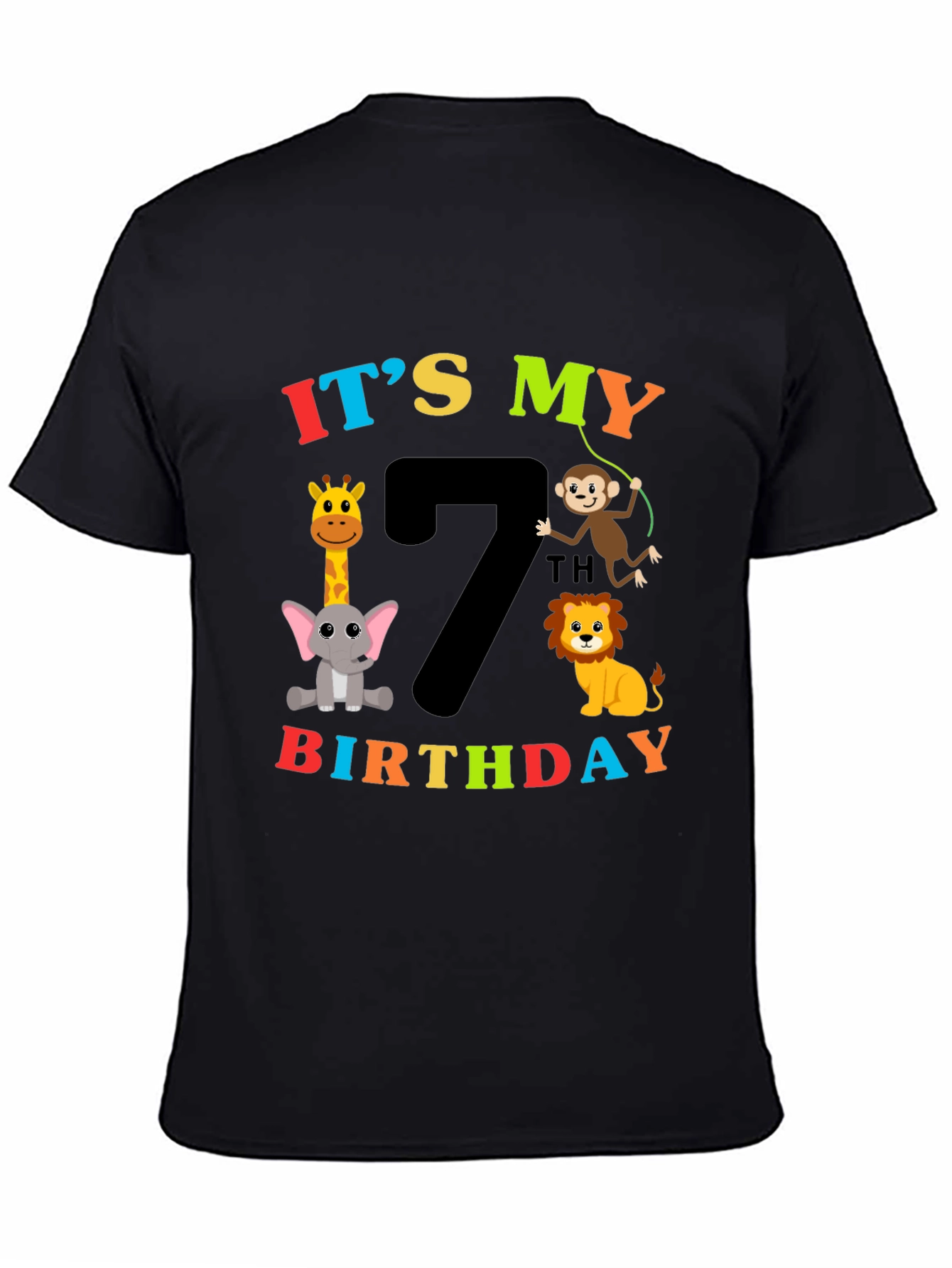 Its My 7th Birthday Safari Animals T-Shirt