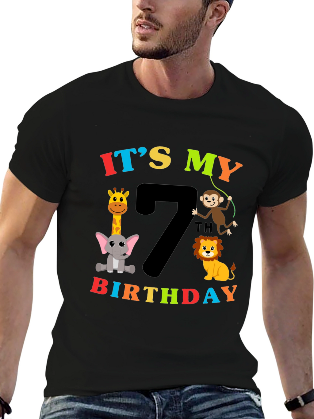 Its My 7th Birthday Safari Animals T-Shirt
