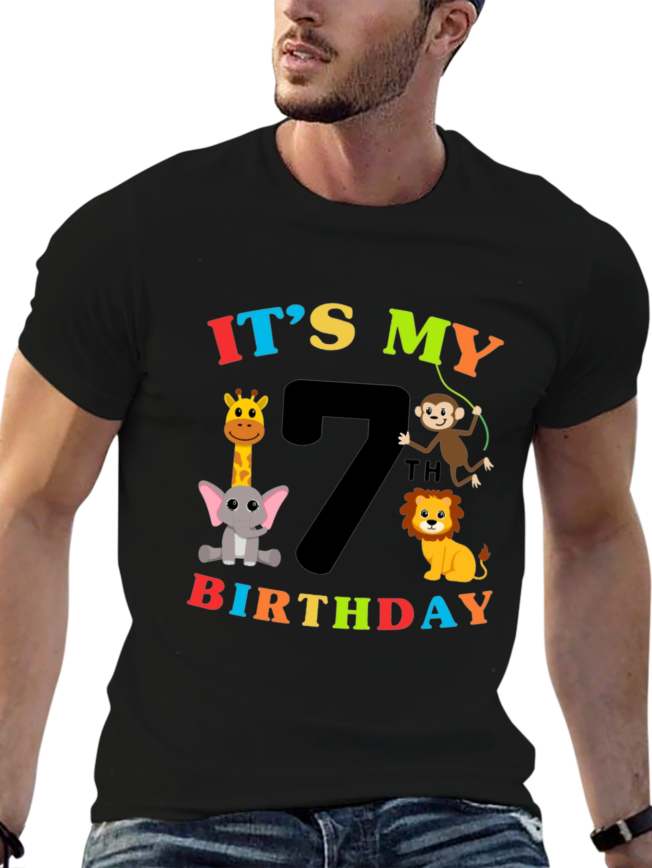 Its My 7th Birthday Safari Animals T-Shirt