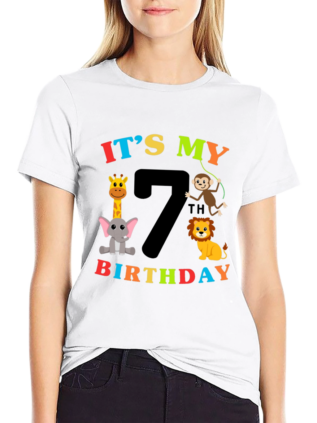 Its My 7th Birthday Safari Animals T-Shirt