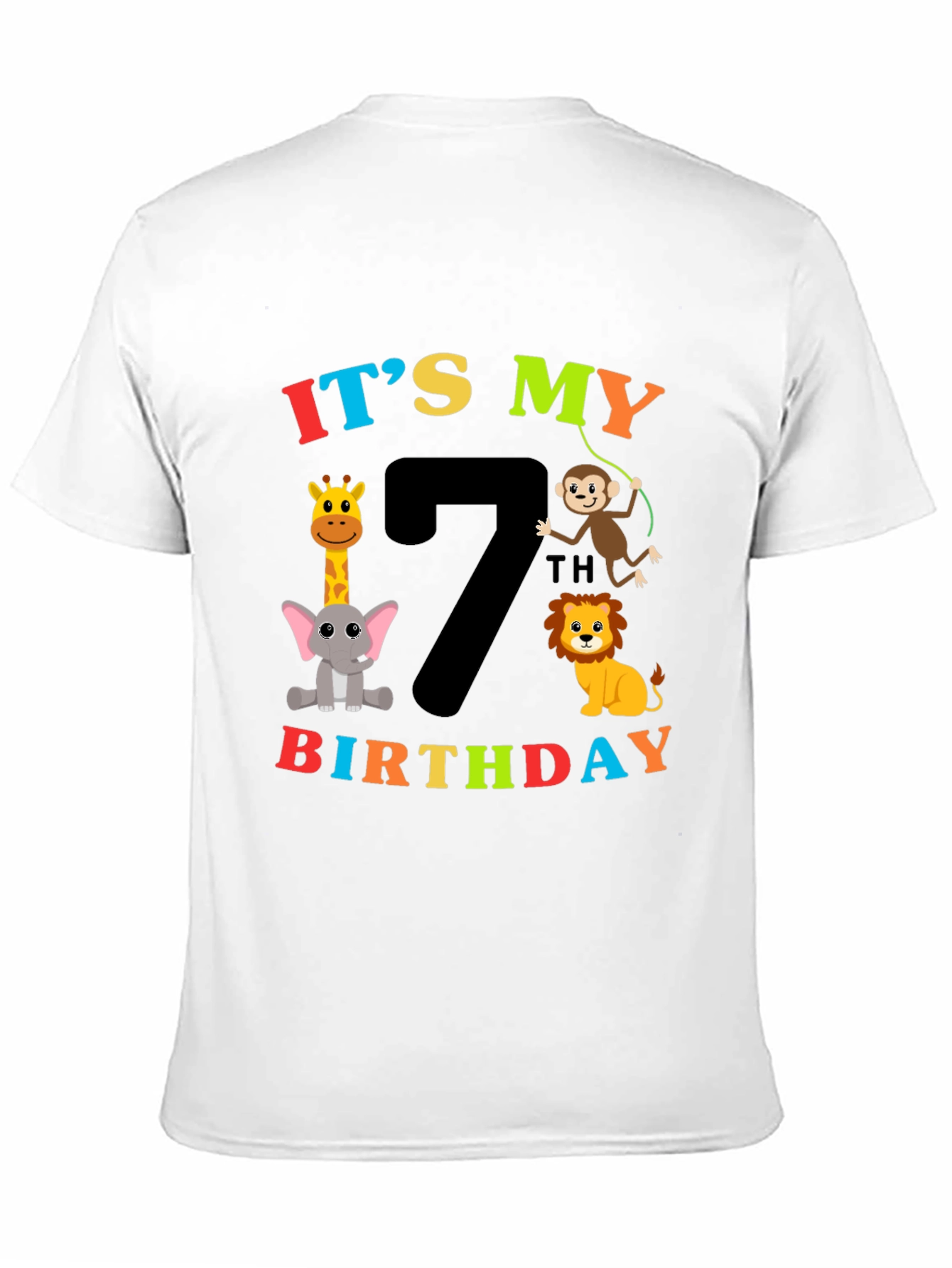 Its My 7th Birthday Safari Animals T-Shirt