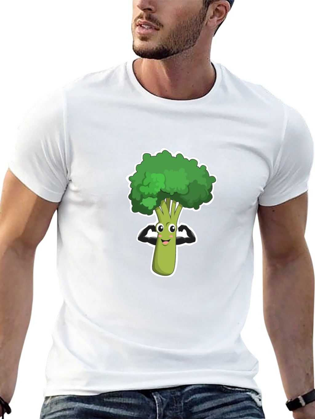 Broccoli Muscle T-Shirt - Healthy Vegan Power!