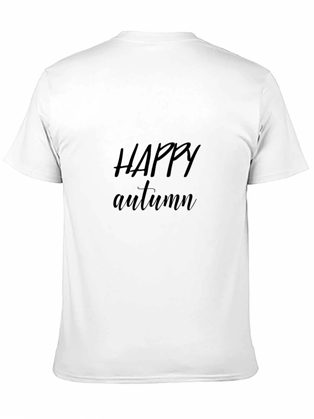 Happy Autumn Black Graphic T-Shirt