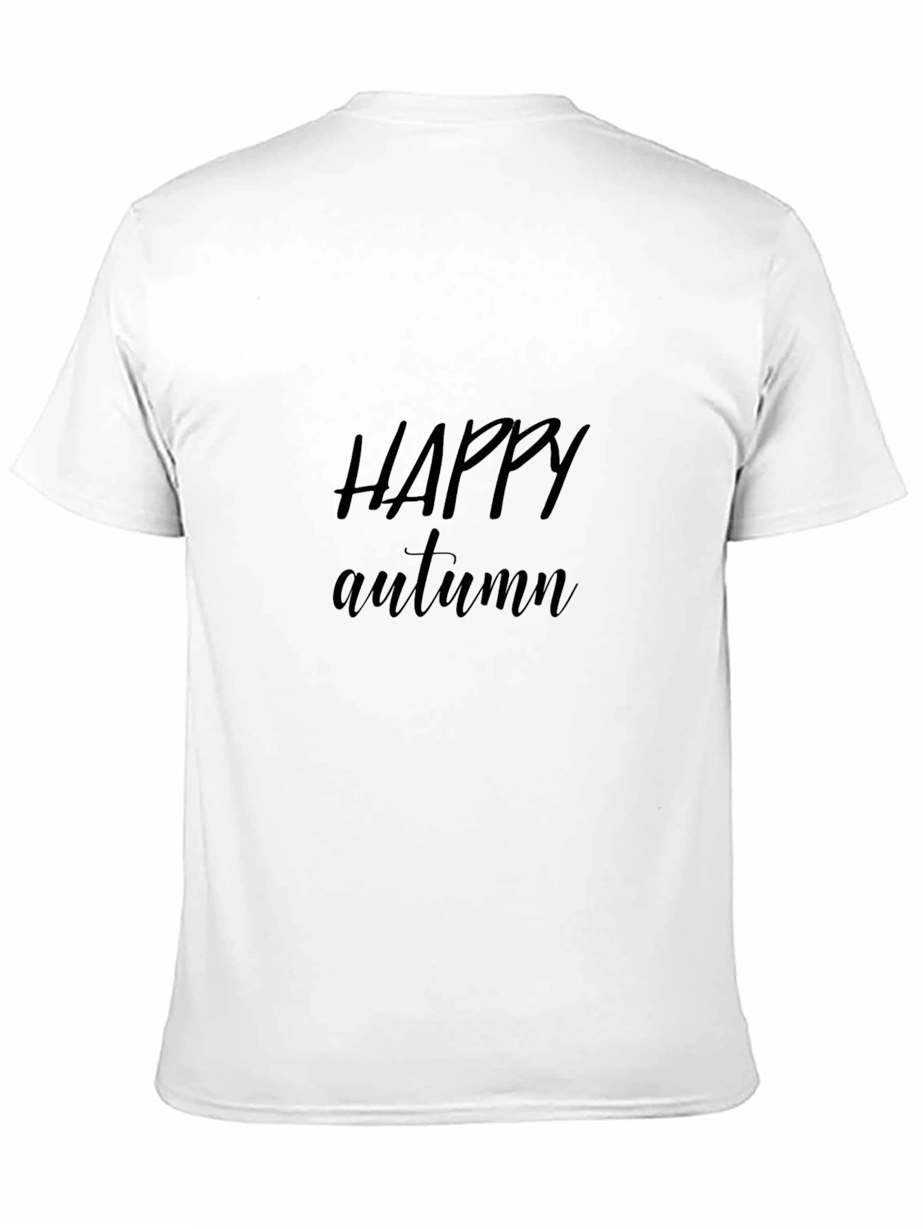 Happy Autumn Black Graphic T-Shirt