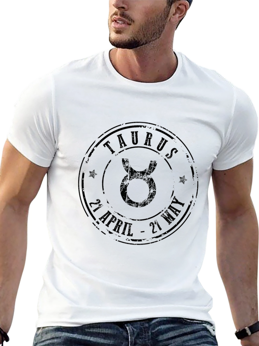 Taurus Zodiac Sign Black Graphic T-Shirt