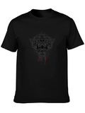 Mens Black T-Shirt with Jaguar Graphic Print
