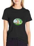 Black T-Shirt with Artistic Baobab Tree Design