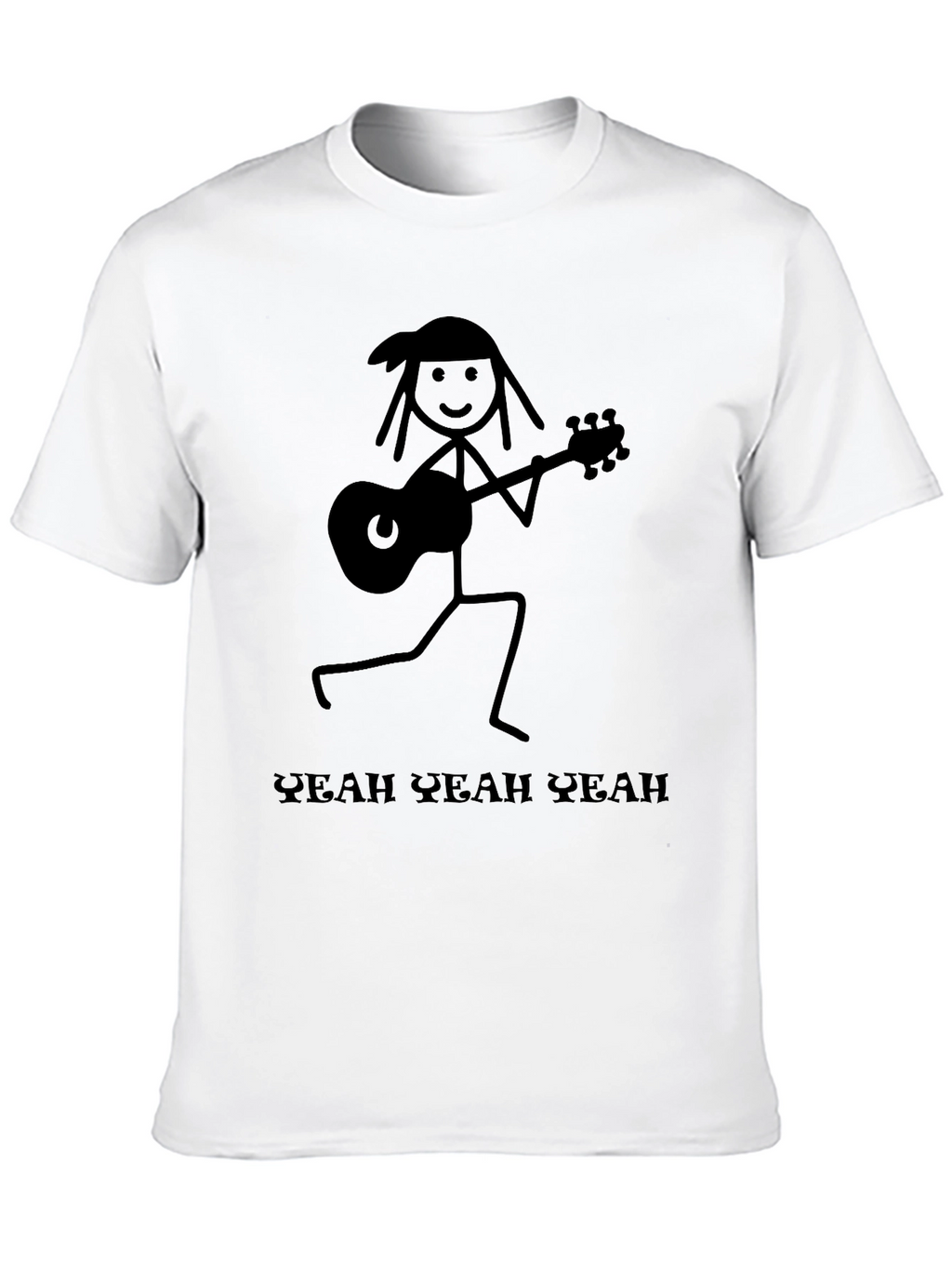 Yeah Yeah Yeahs Guitar Stick Figure Black T-Shirt