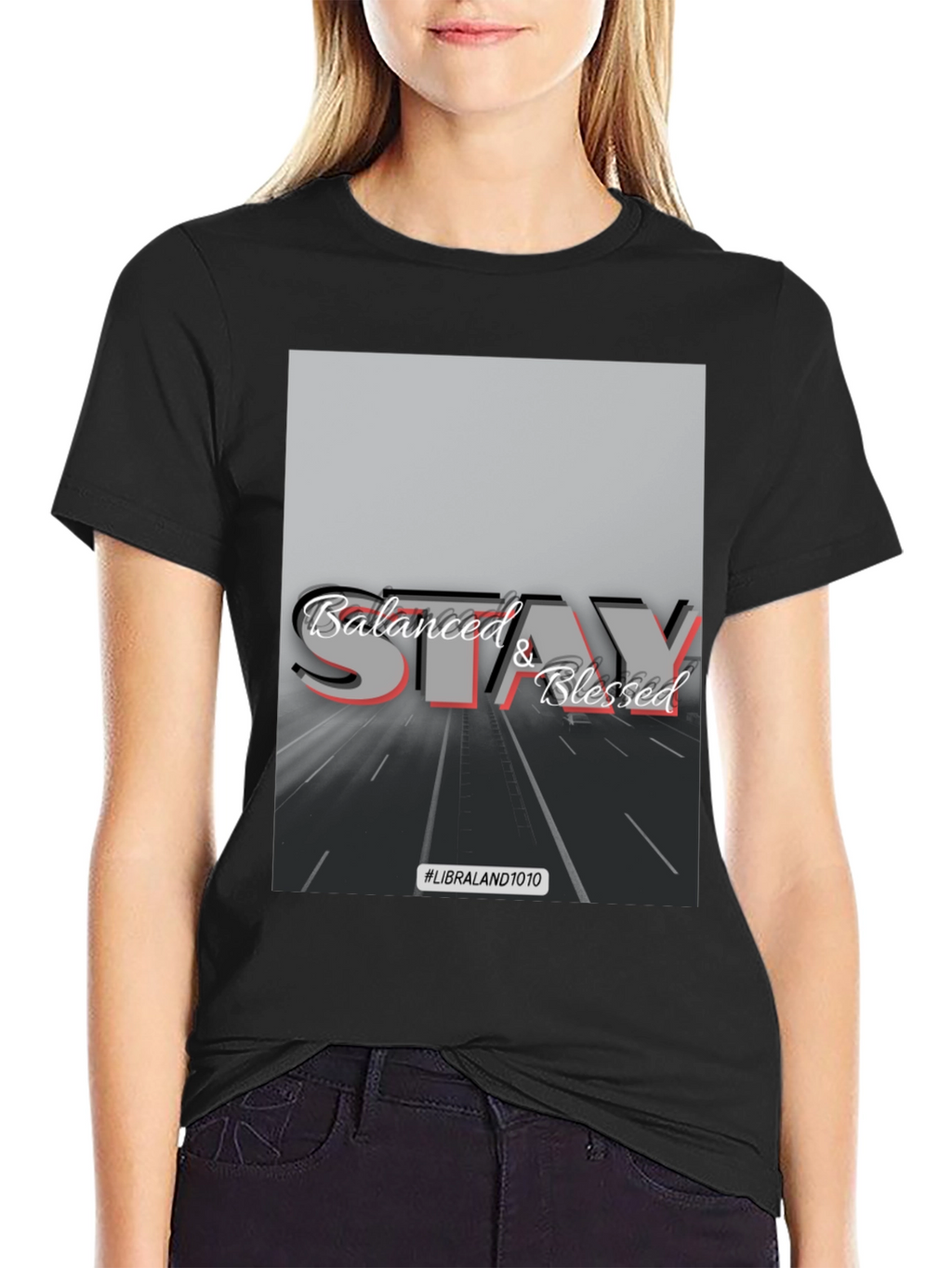 Balanced and Blessed Black Tee