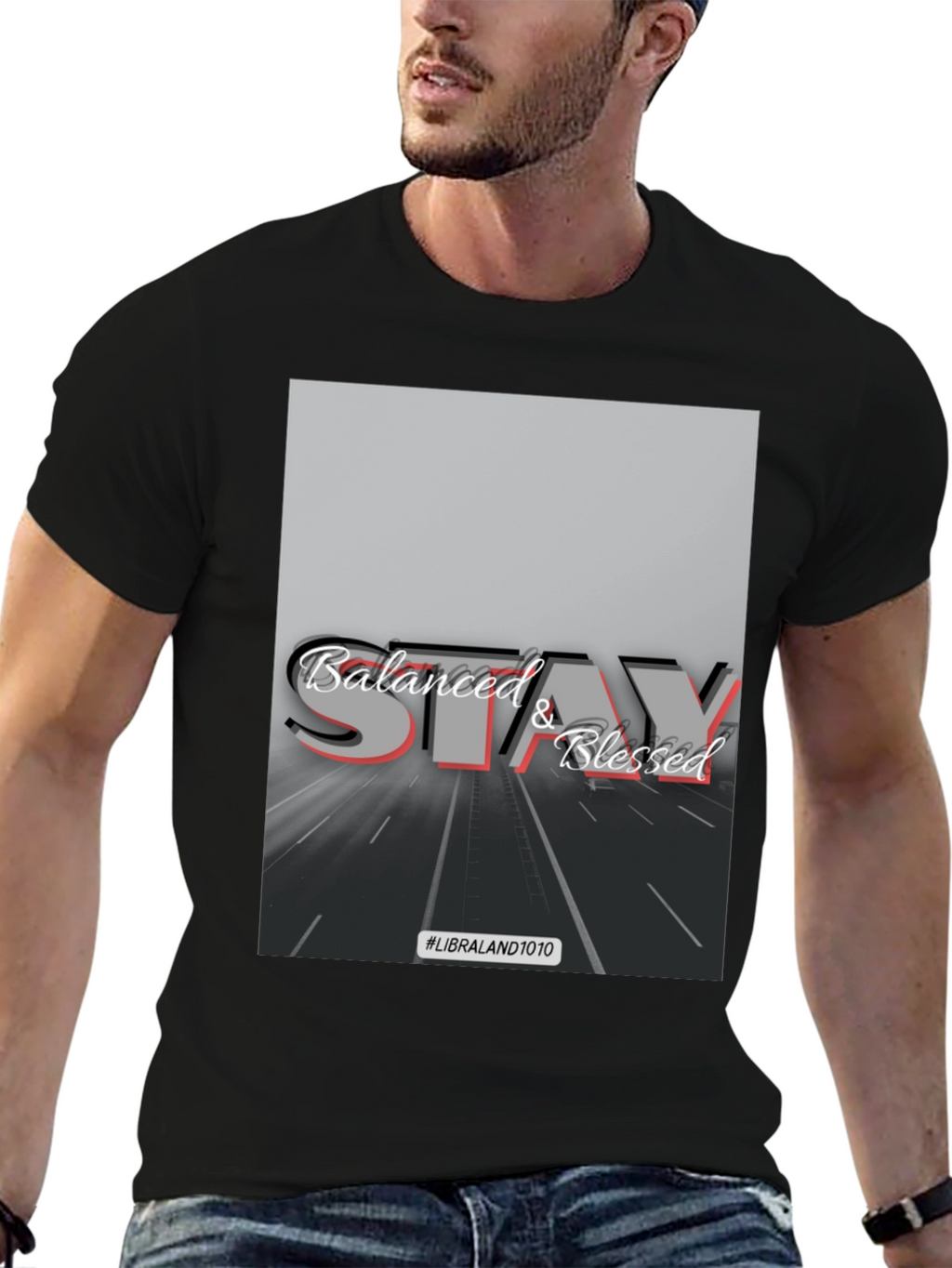 Balanced and Blessed Black Tee
