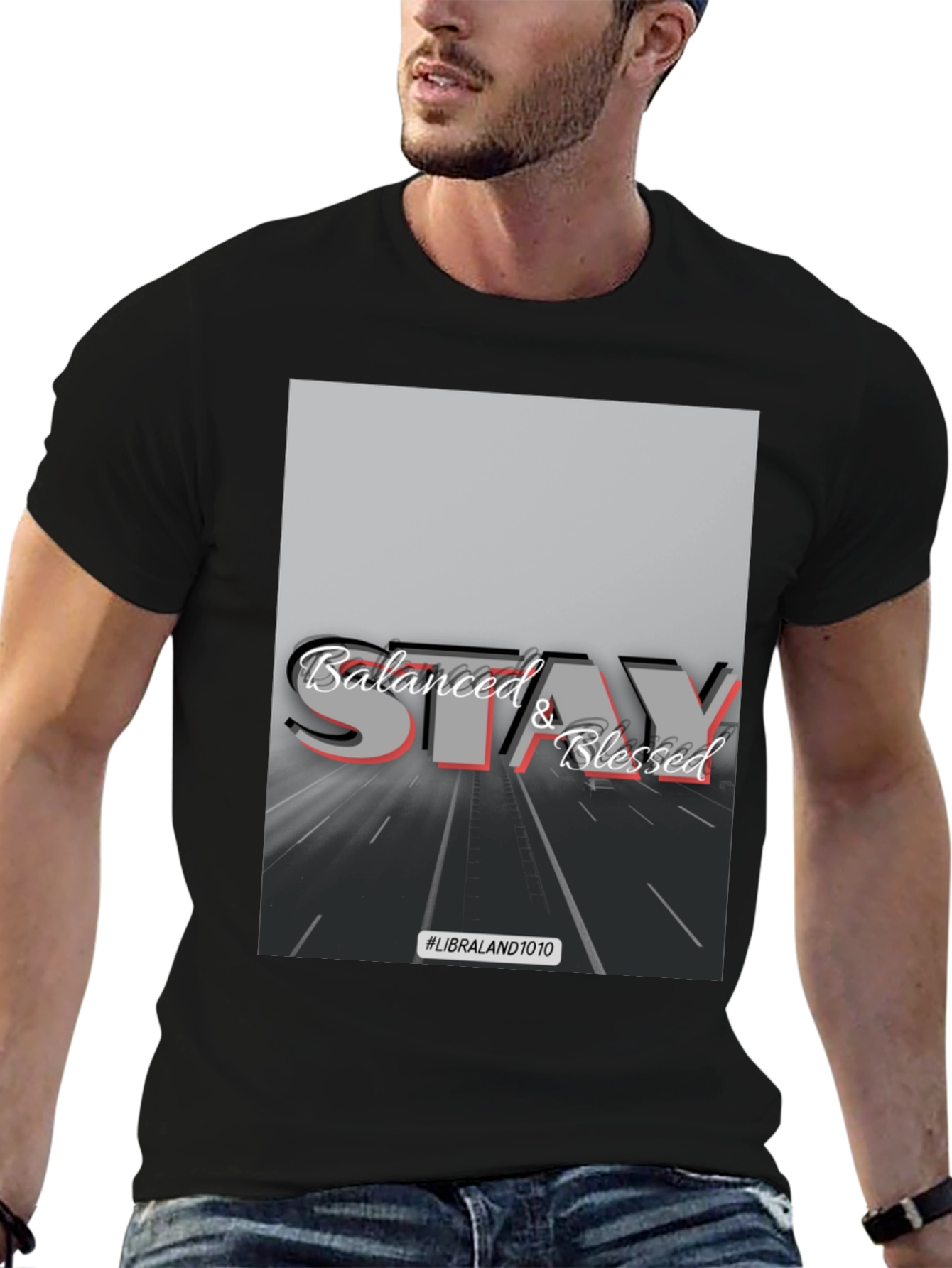 Balanced and Blessed Black Tee