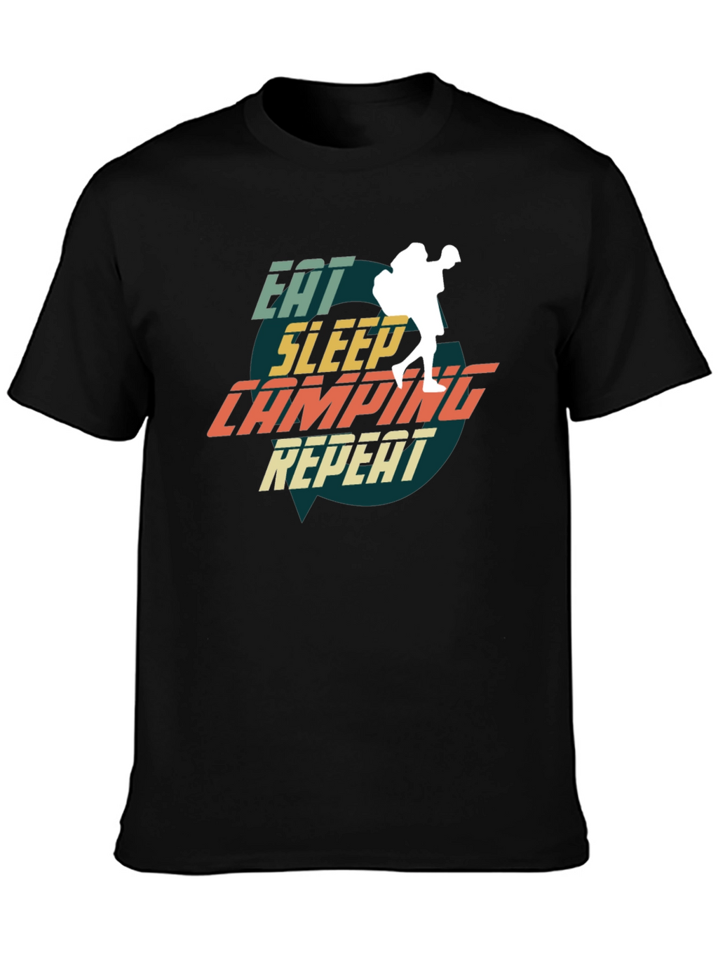 Eat Sleep Camping Repeat Graphic Tee - Adventure Ready