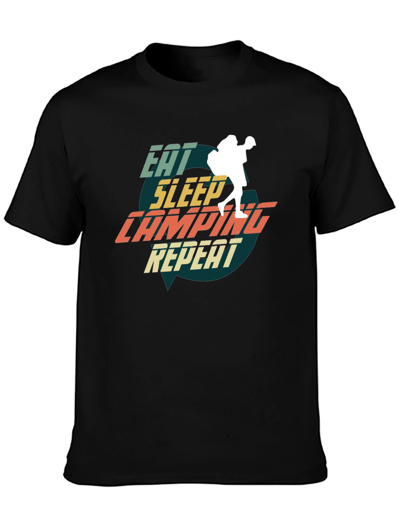 Eat Sleep Camping Repeat Graphic Tee - Adventure Ready