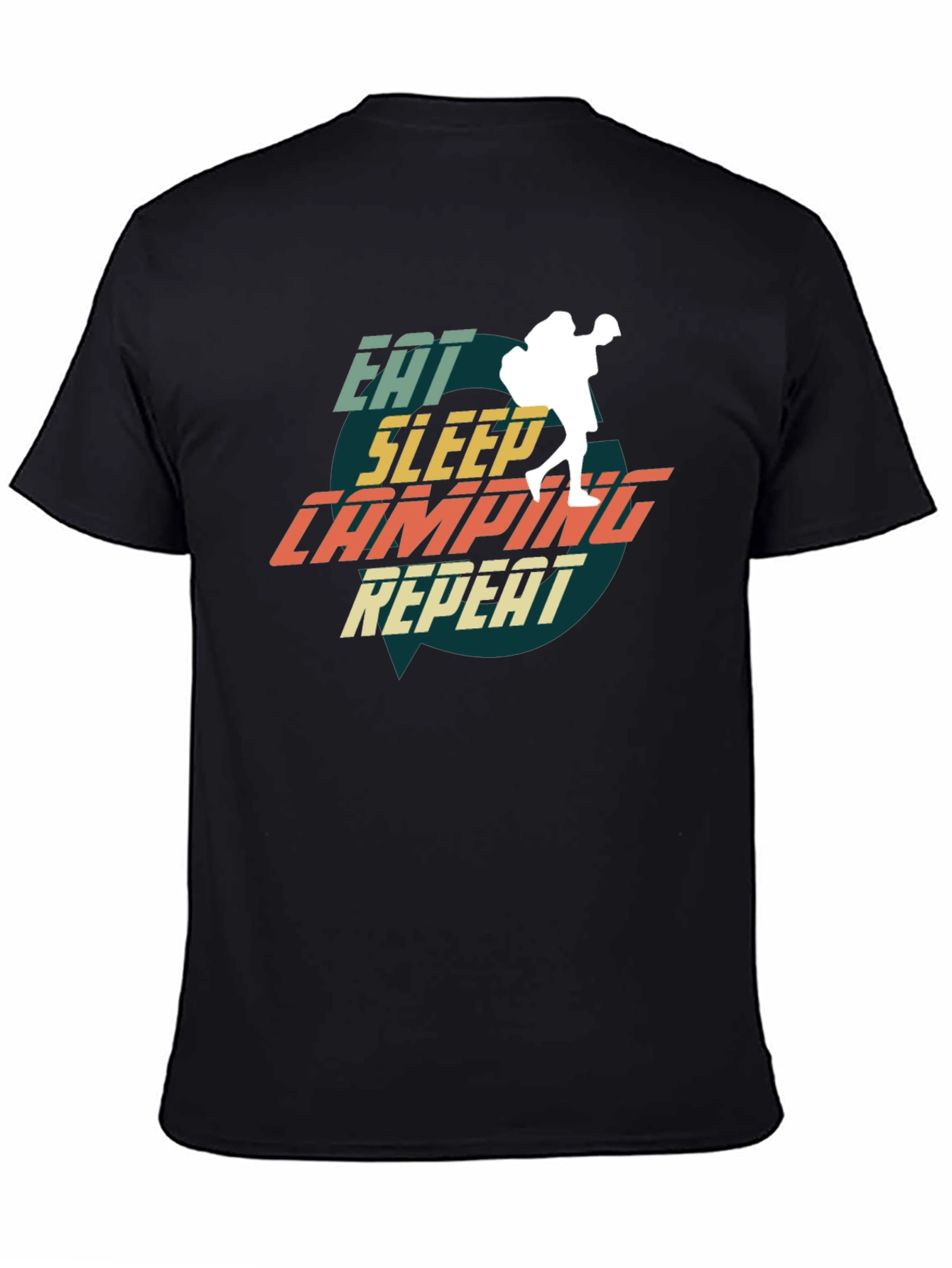Eat Sleep Camping Repeat Graphic Tee - Adventure Ready