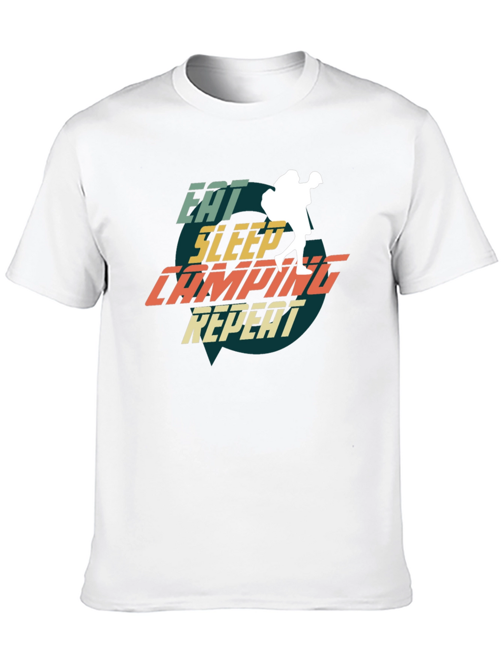 Eat Sleep Camping Repeat Graphic Tee - Adventure Ready