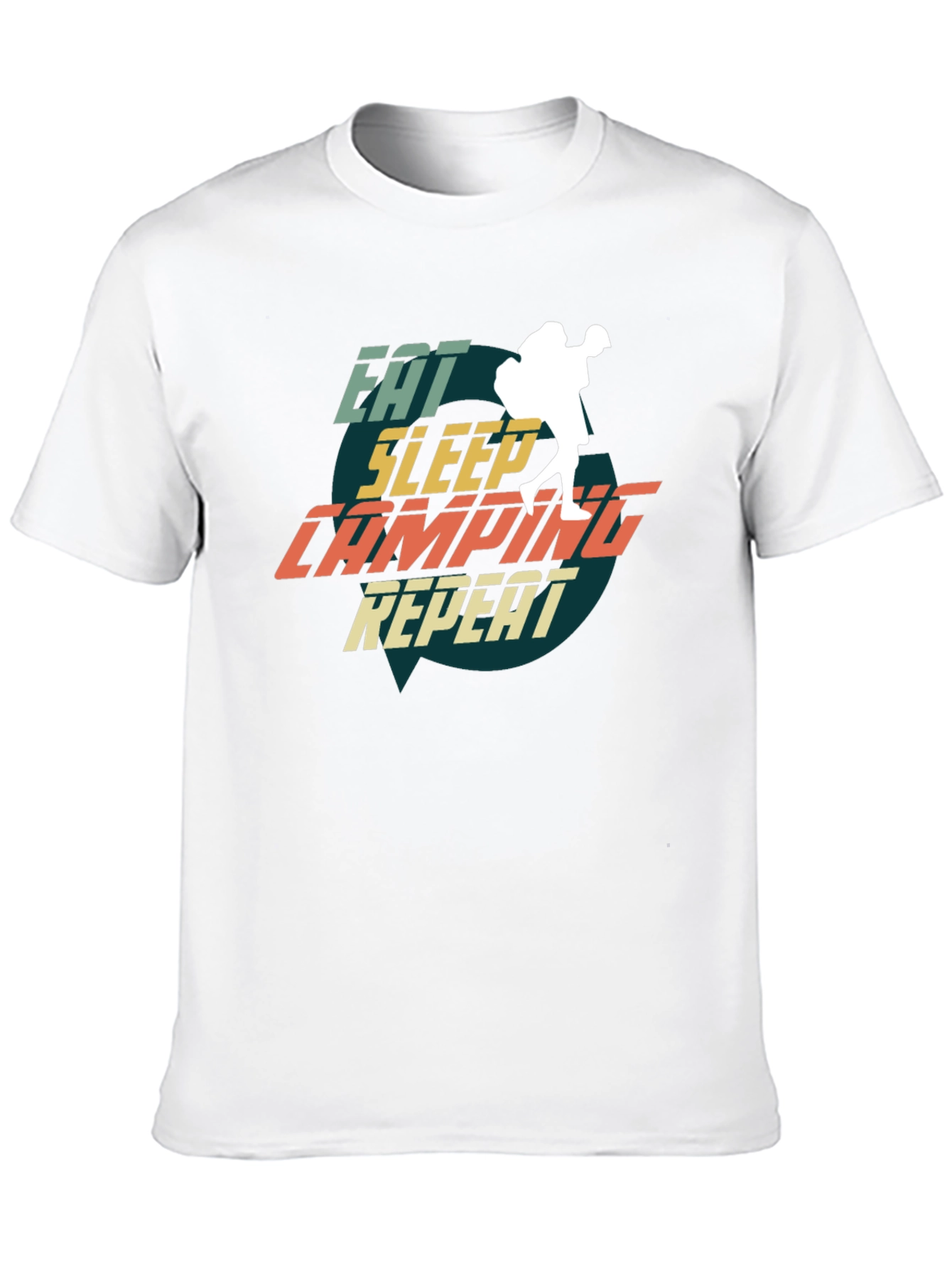 Eat Sleep Camping Repeat Graphic Tee - Adventure Ready