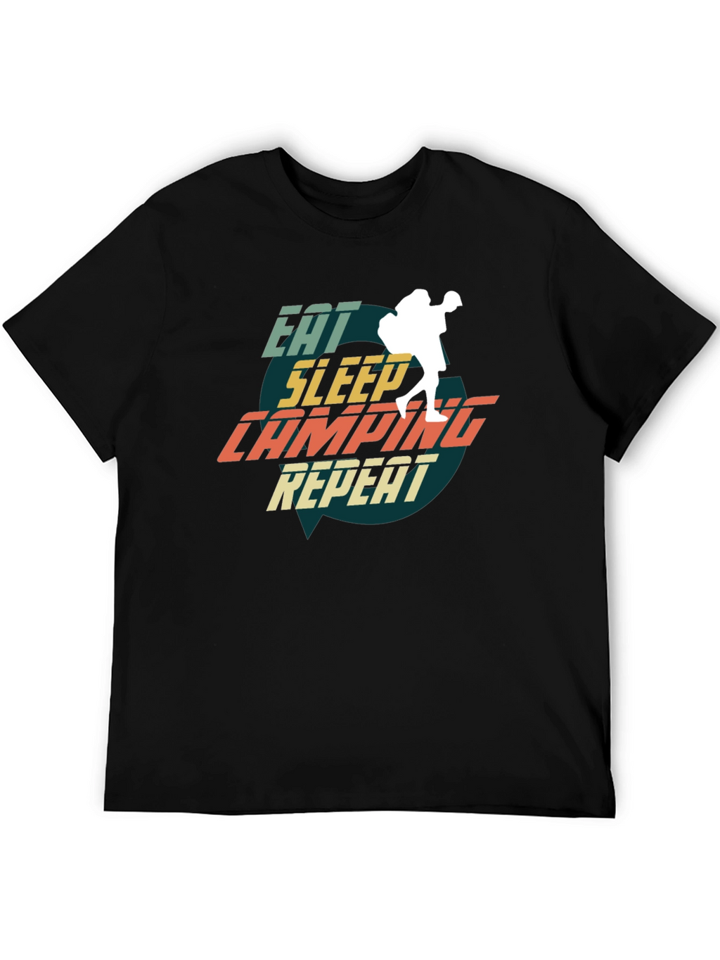 Eat Sleep Camping Repeat Graphic Tee - Adventure Ready