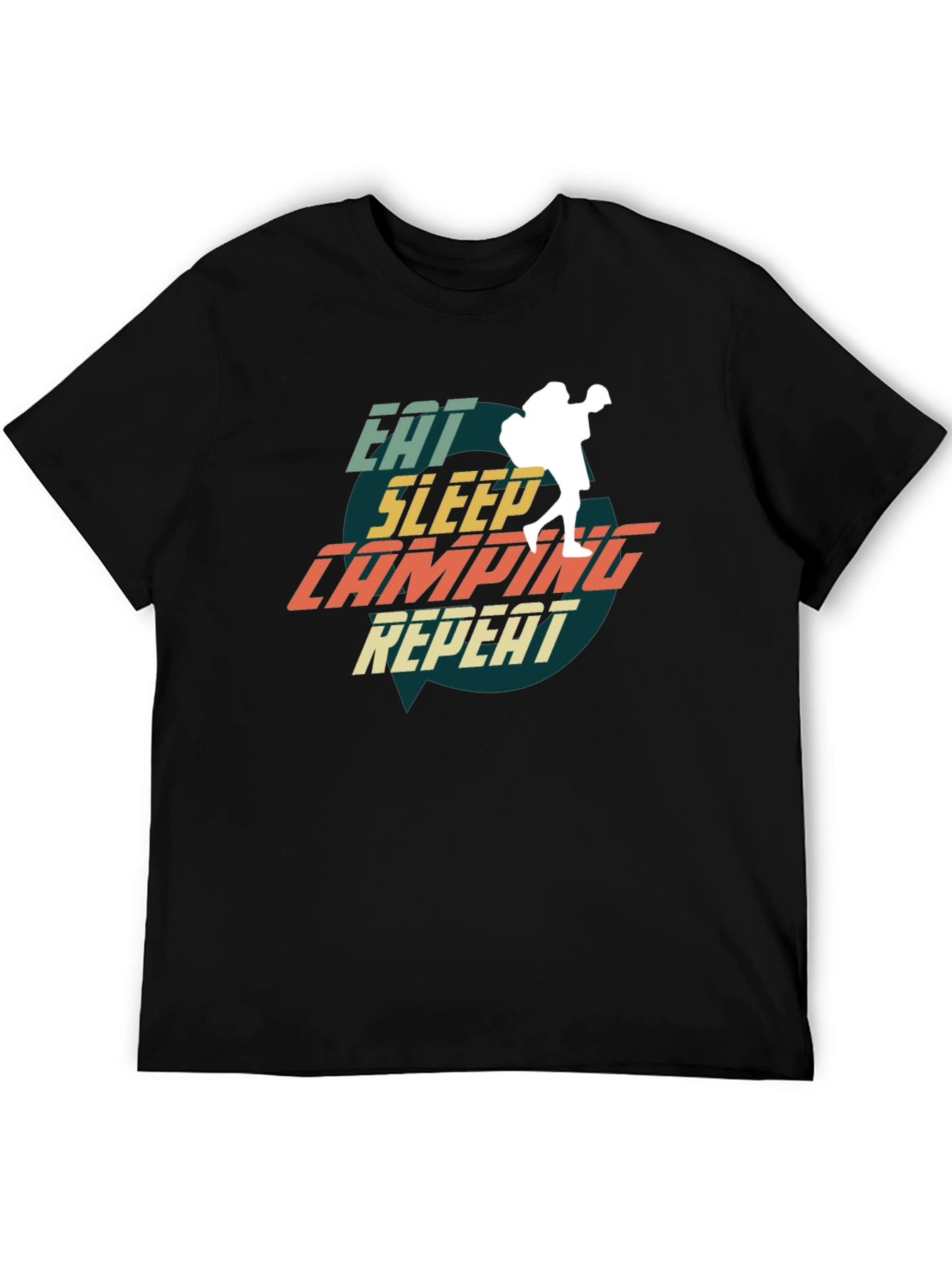 Eat Sleep Camping Repeat Graphic Tee - Adventure Ready