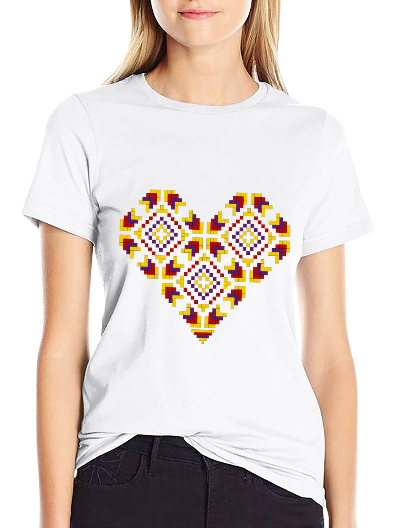 Pixel Heart Black T-Shirt - Unique Graphic Tee