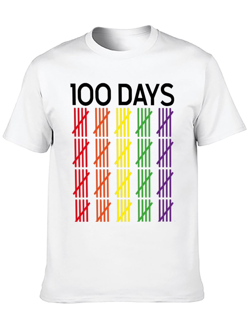 100 Days Pride Tally Marks Graphic Tee