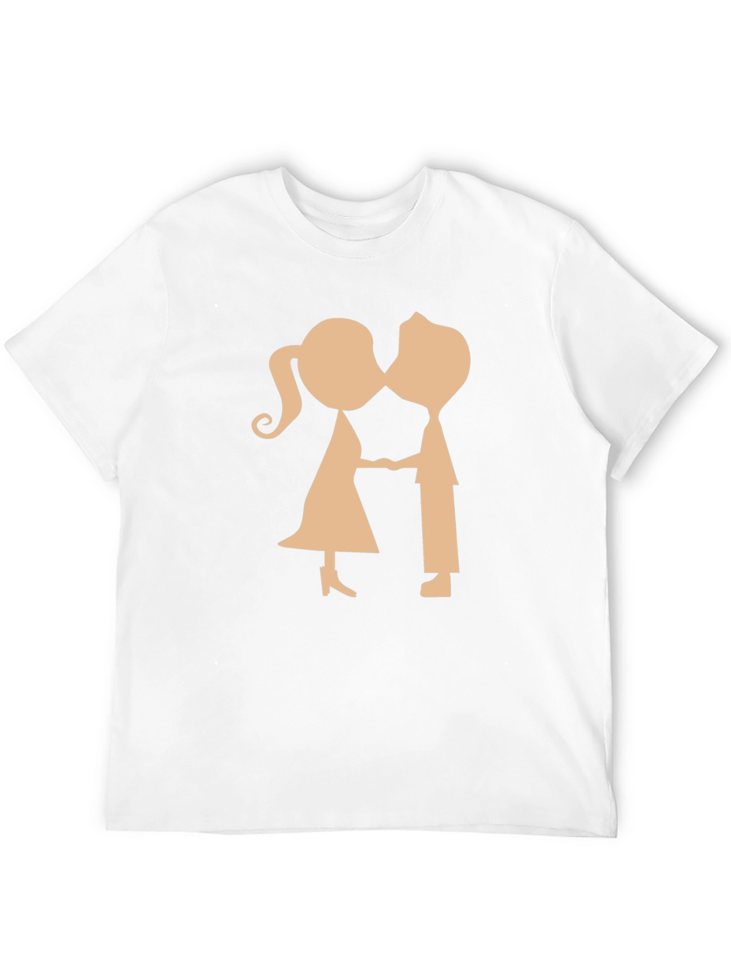 Couple Kissing Graphic Black T-Shirt