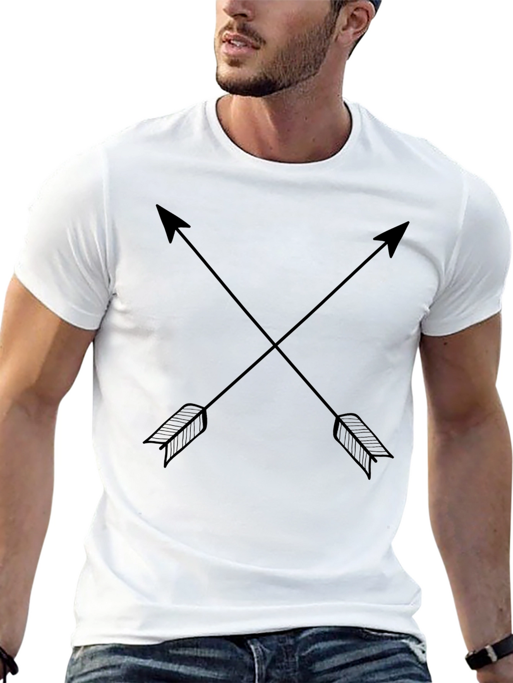 Crossed Arrow Graphic Tee - Mens Black T-Shirt