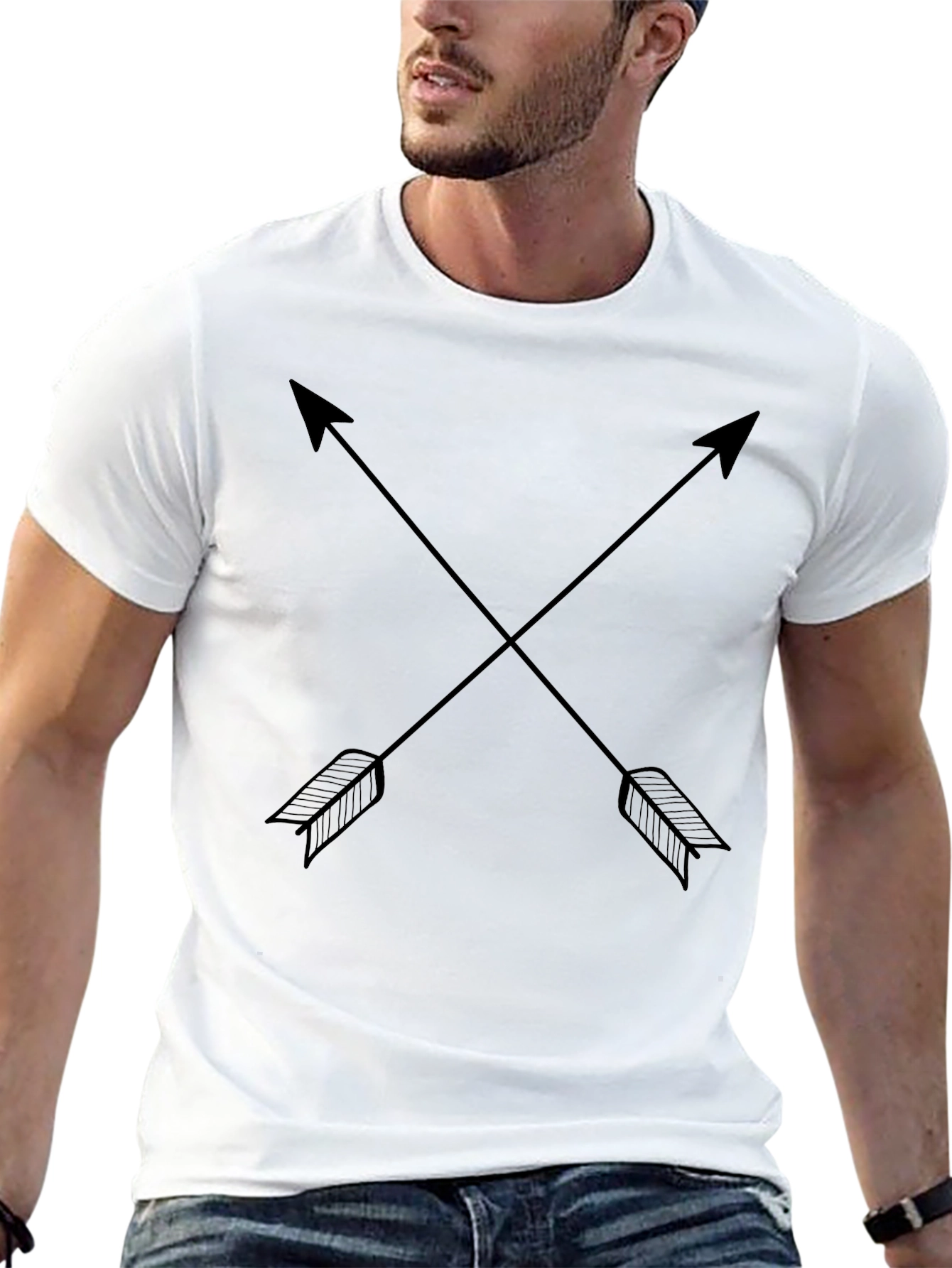 Crossed Arrow Graphic Tee - Mens Black T-Shirt